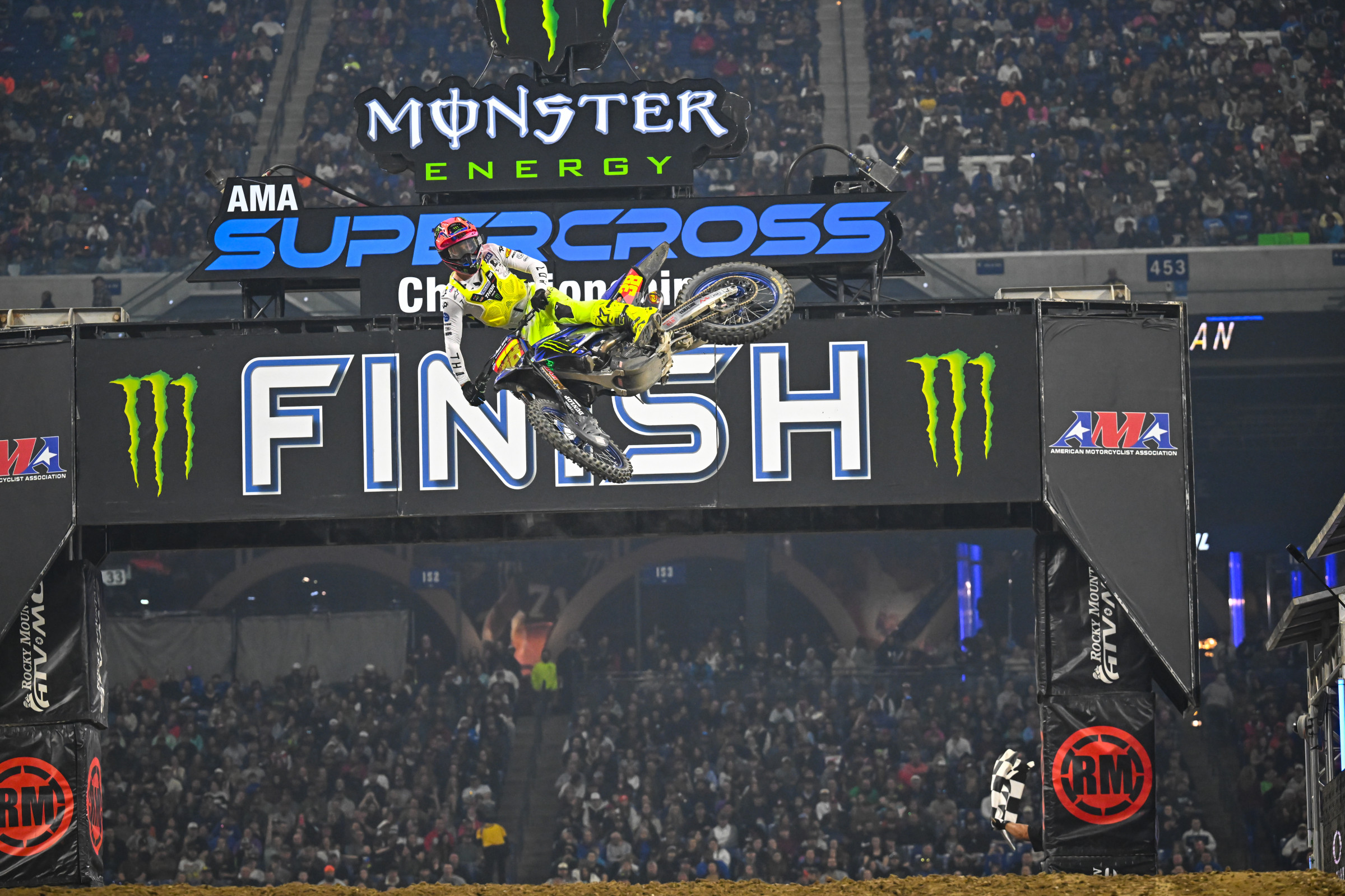 Haiden Deegan wins his 250SX West Division heat race.