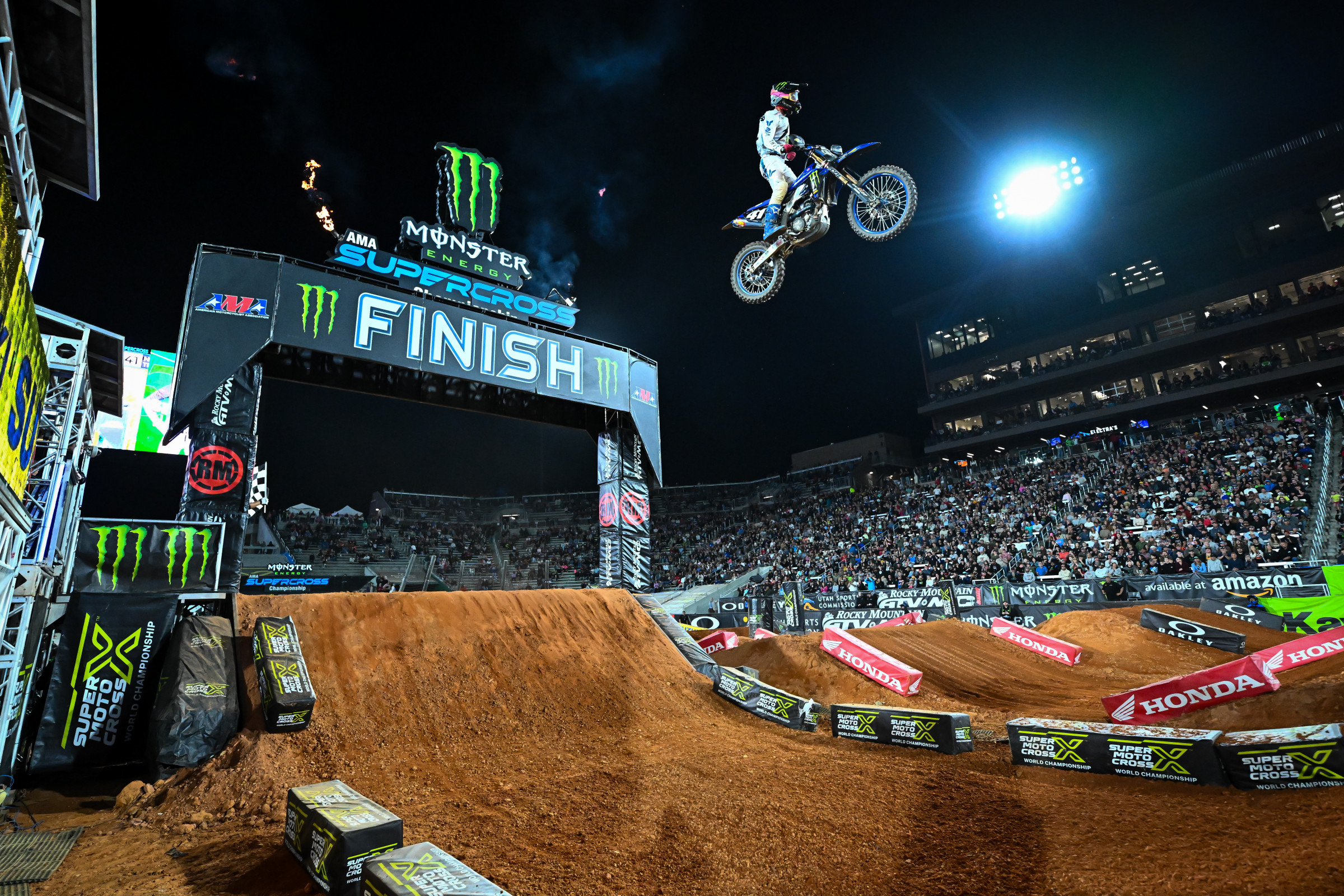 ...but it was Nate Thrasher who won the overall! Thrasher makes it five different 250SX East winners in the first five rounds.