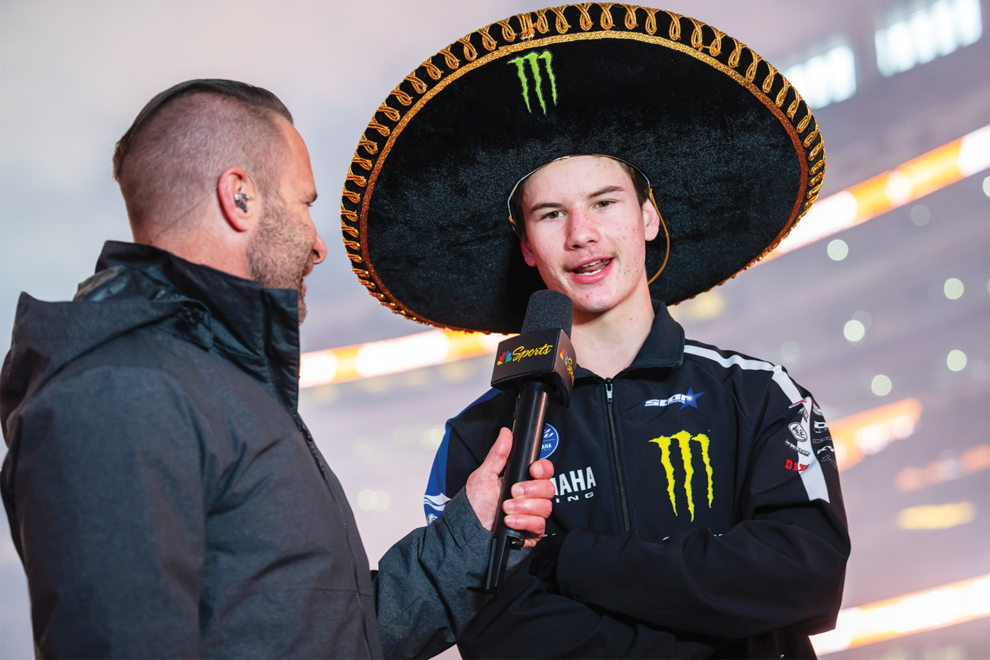 Cole Davies goes all loco with Jason Thomas in Arlington.