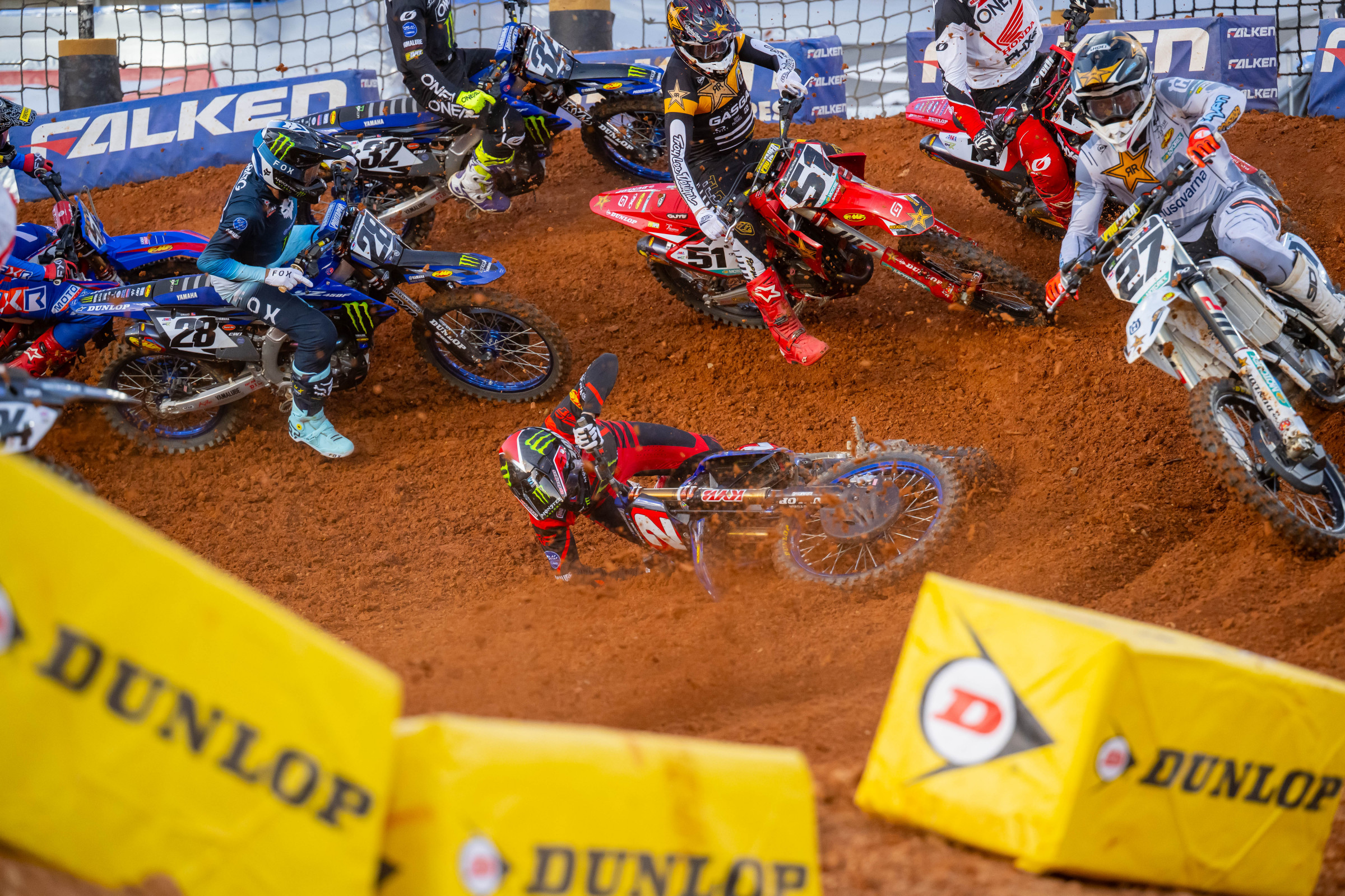 Cooper Webb down on the opening lap of race one.