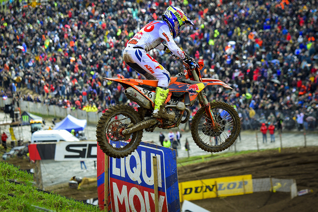 Lucas Coenen is settling into the 450 division with a solid set of podium motos.
