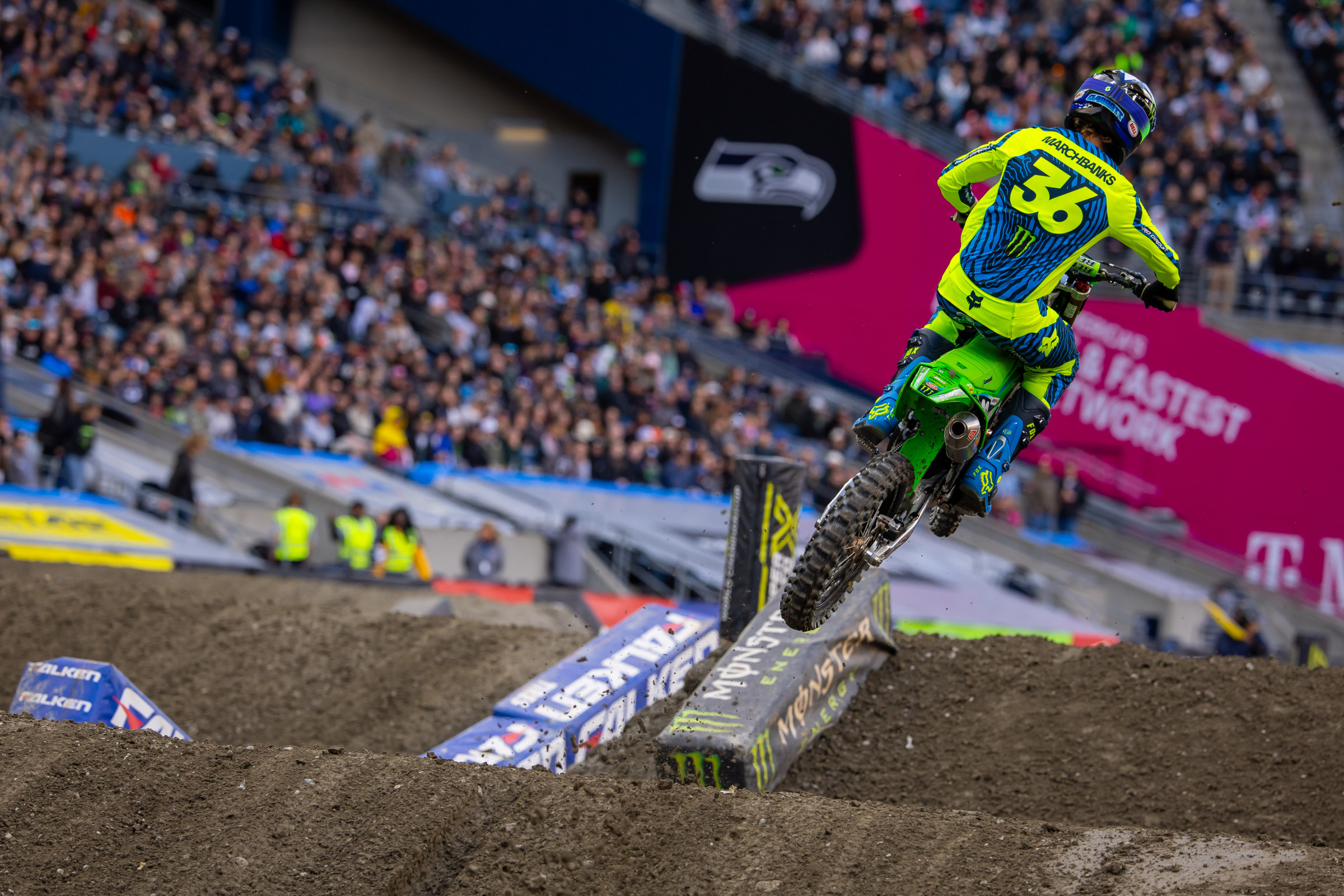 Garrett Marchbanks battled back and forth with Julien Beaumer before taking second on the night.