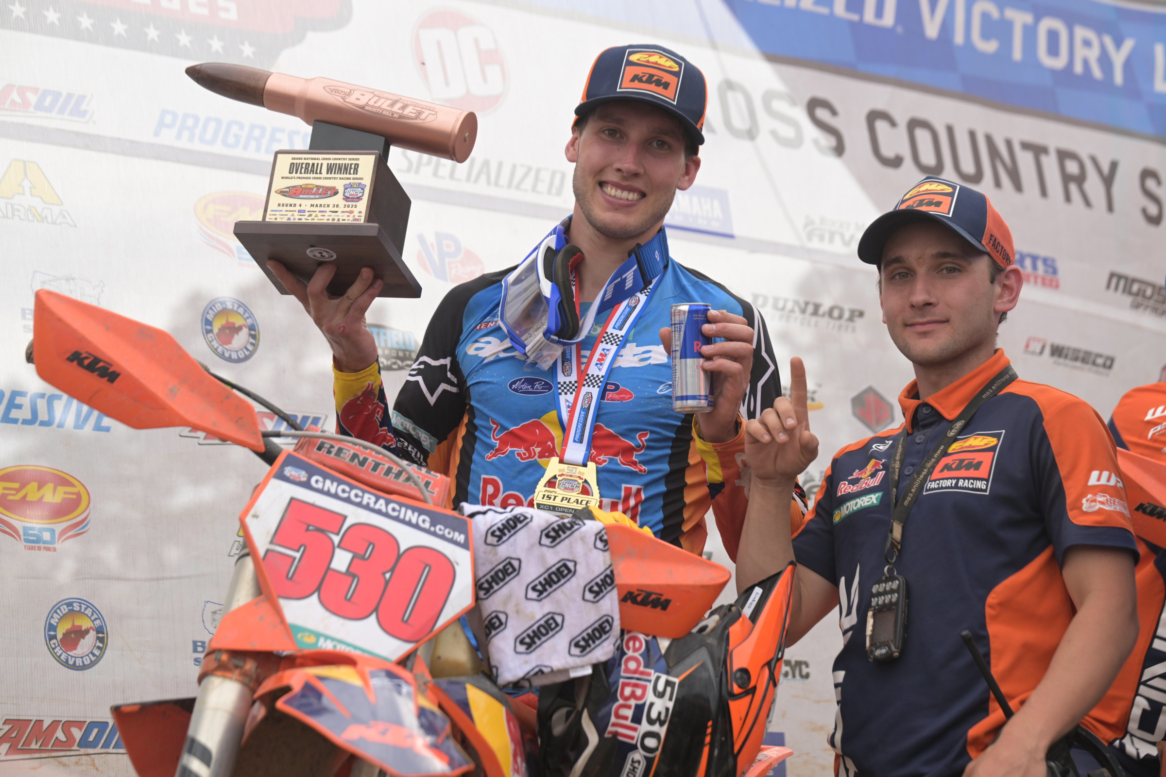 Ben Kelley with his first GNCC overall win since 2023.