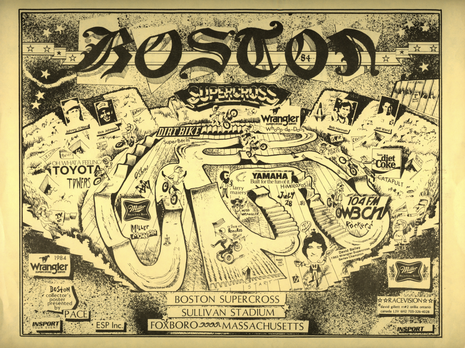 1984 Boston Supercross at ye olde Sullivan Stadium in Foxborough.