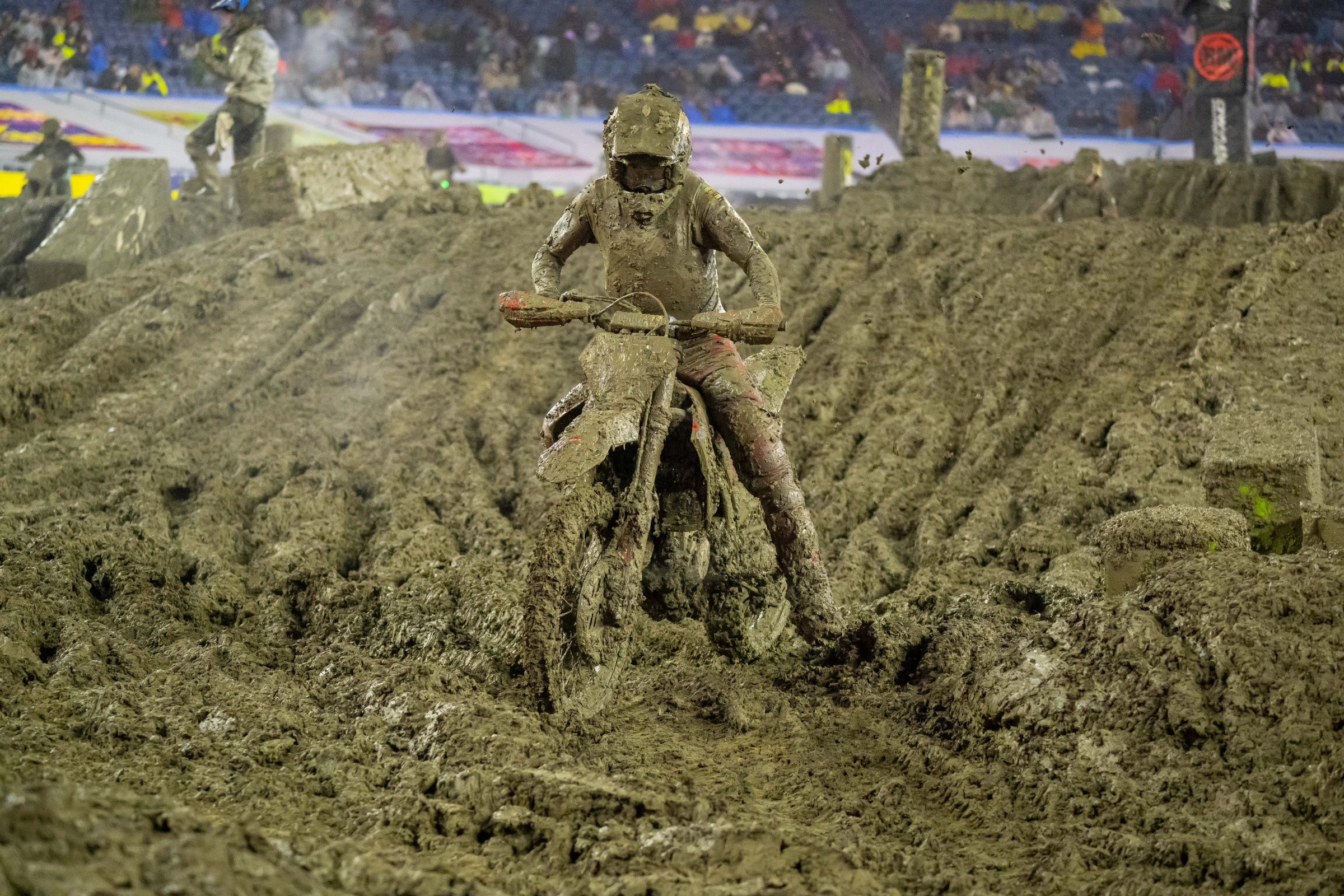 This is Justin Barcia underneath all that mud.