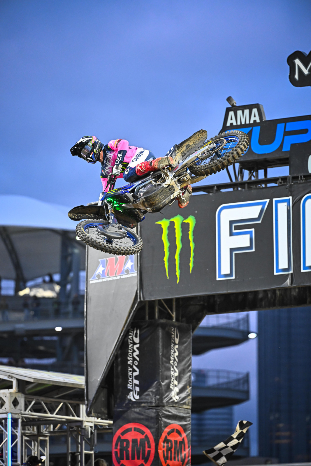 Justin Cooper blew through Sexton and Plessinger to take the 450SX heat race two win.