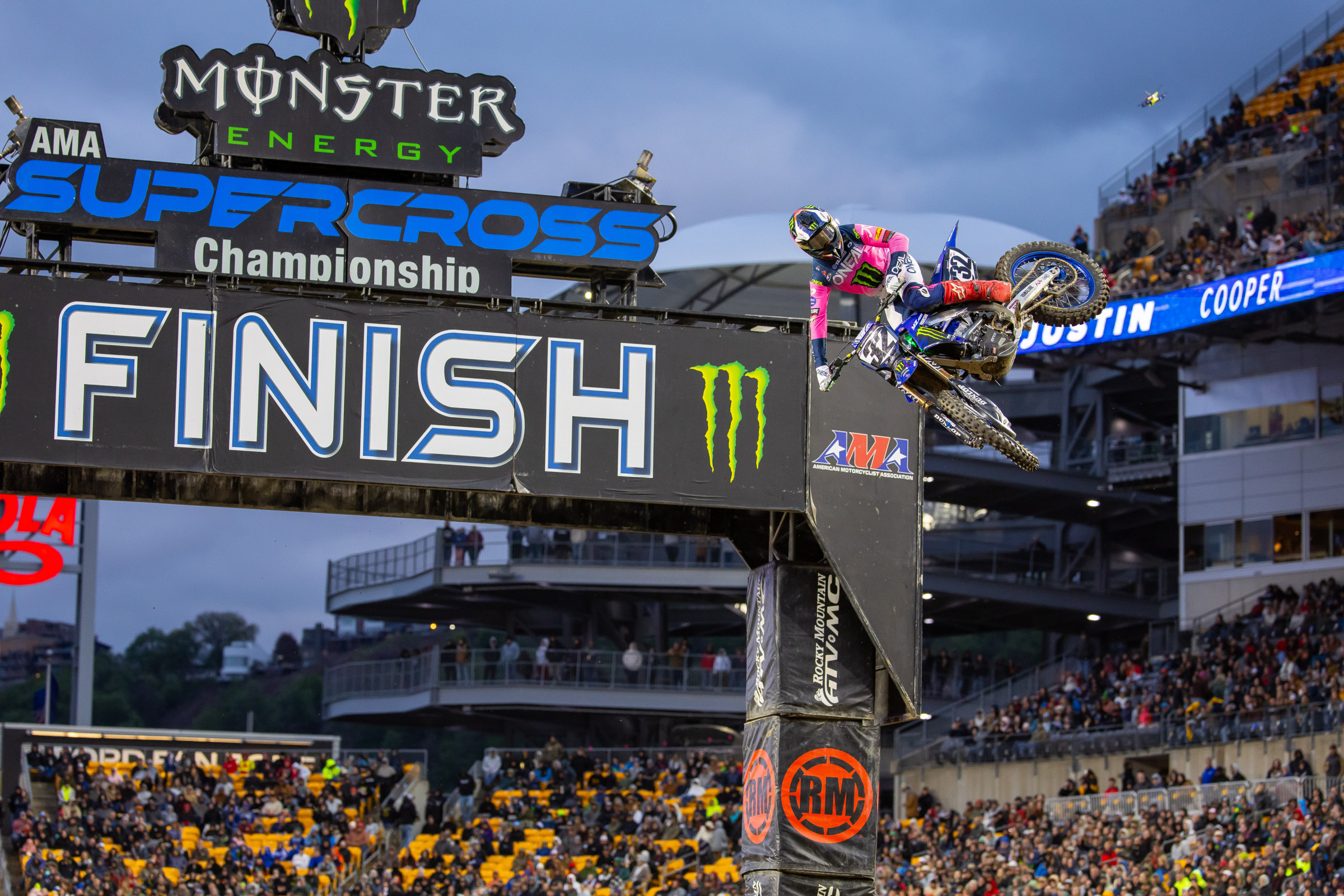 Justin Cooper took the 450 Heat Two win over Aaron Plessinger and Chase Sexton.