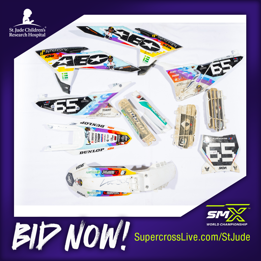 4342_ Lux Turner #65 Autographed Race Ridden Full Set Bike Plastics From Indianapolis