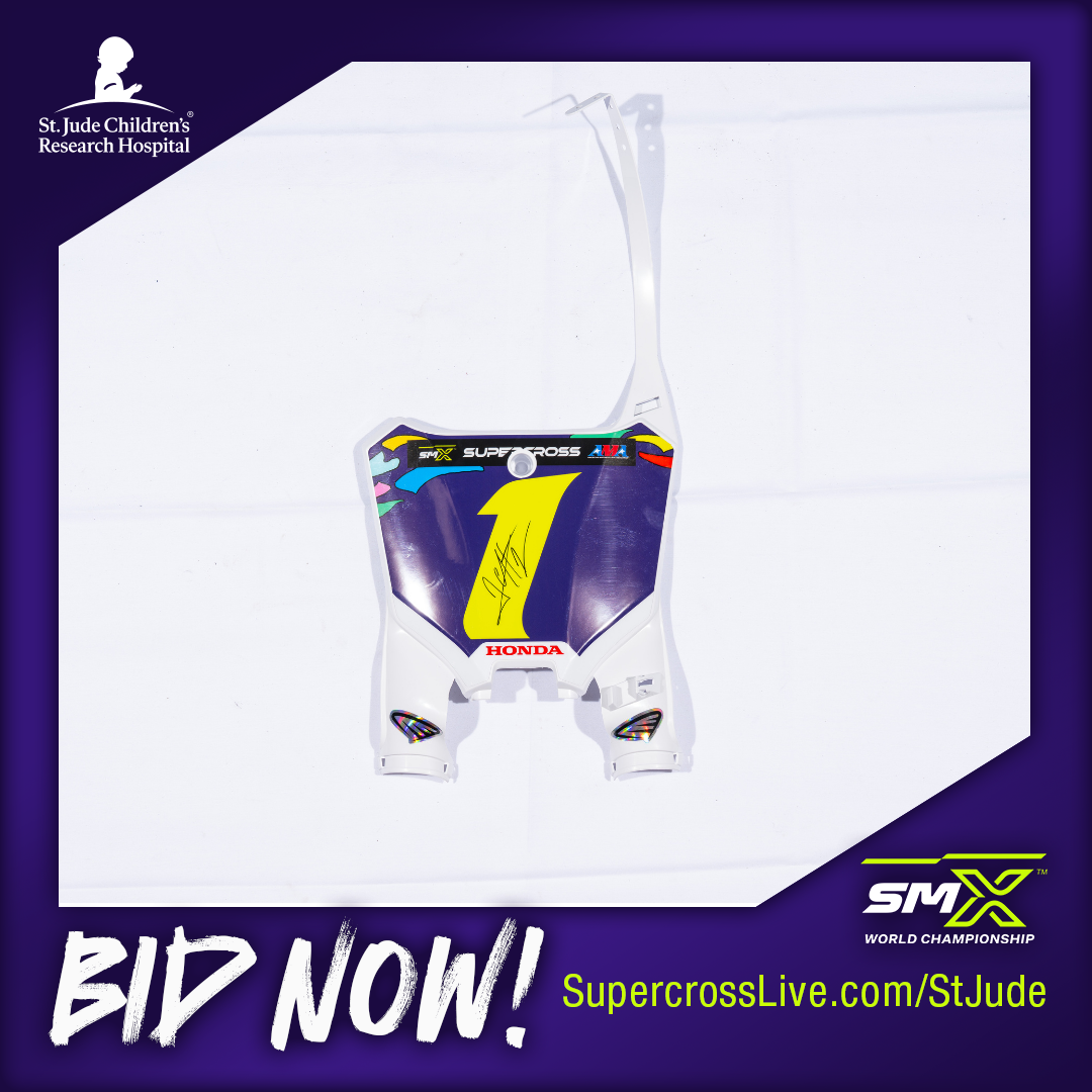 4433_ Jett Lawrence #1 Autographed Front Number Plate