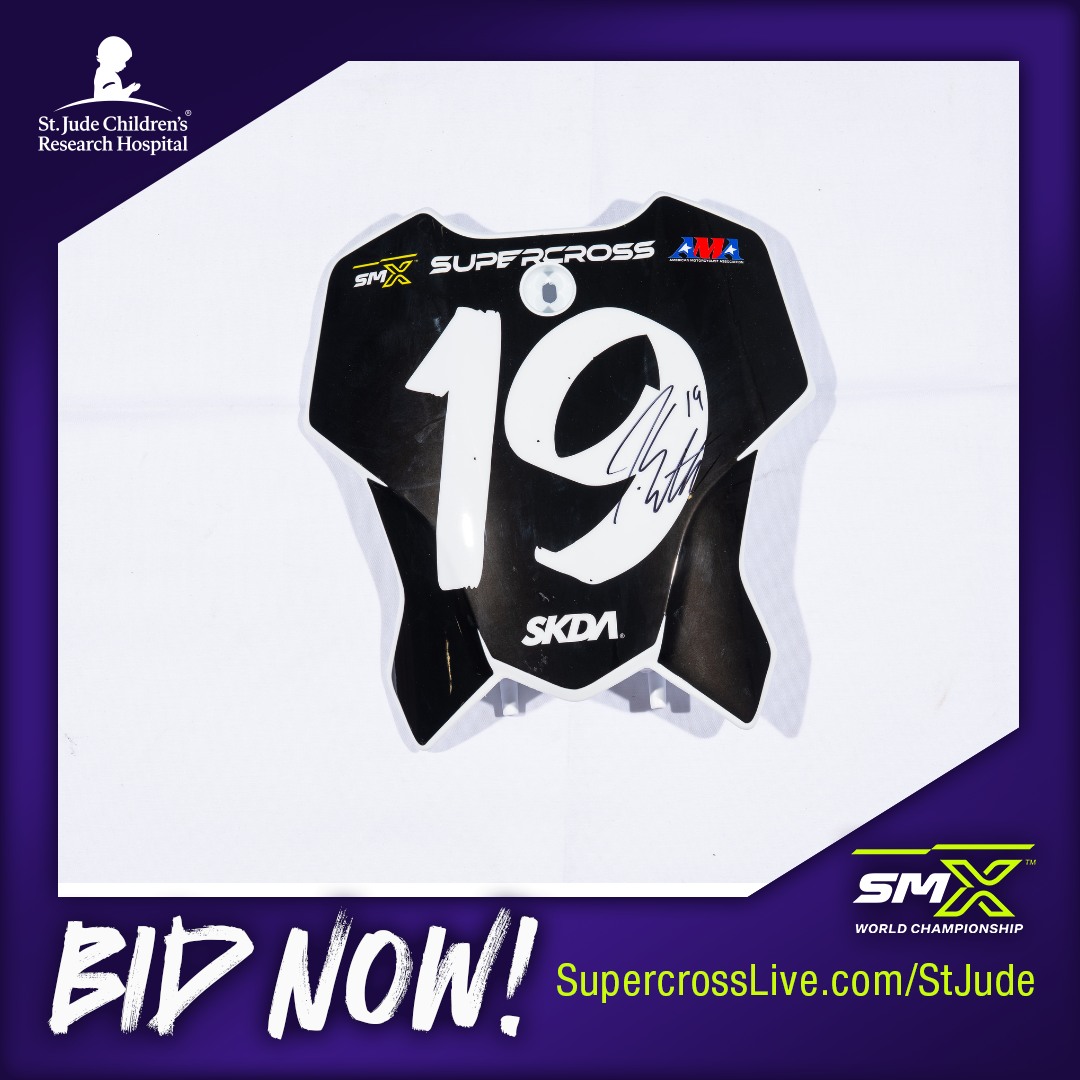 4451_ Jordon Smith #19 Autographed Triumph Front Number Plate