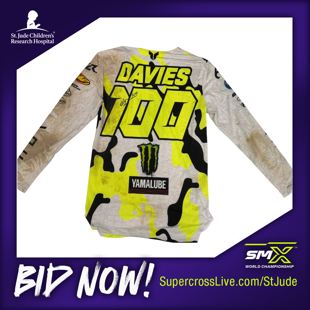 4493_ Cole Davies #100 Autographed Race Ridden THOR Jersey from Indianapolis