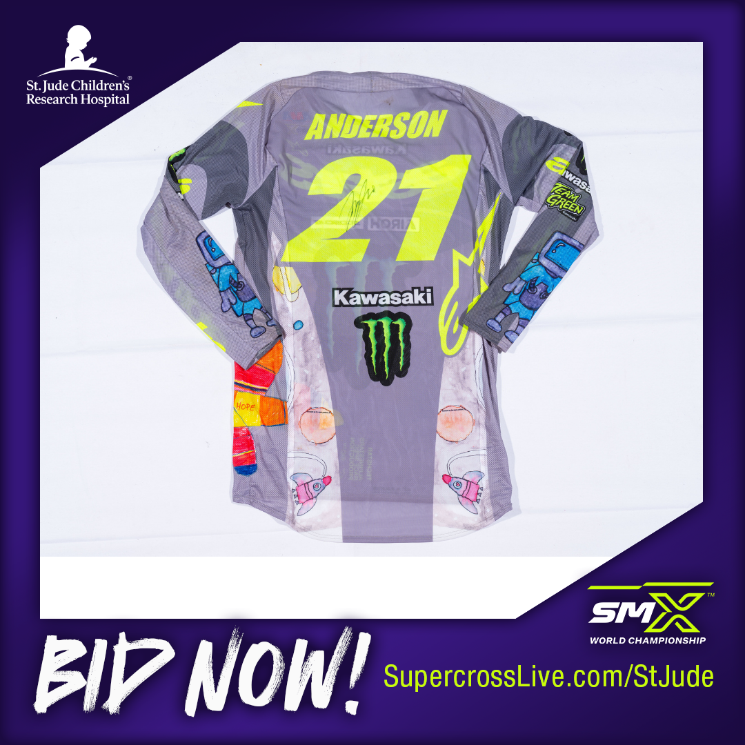 4470_ Jason Anderson #21 Alpinestars Autographed Race Worn Jersey from Indianapolis