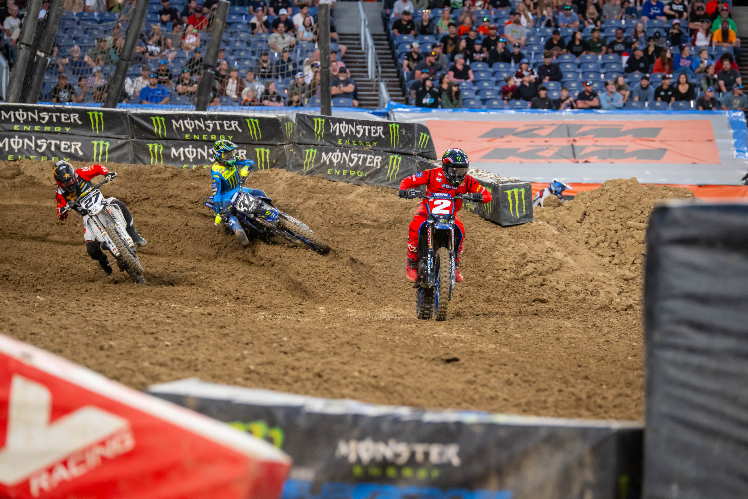 Webb had his work cut out for him to keep Justin Cooper and Malcolm Stewart behind him in the main.