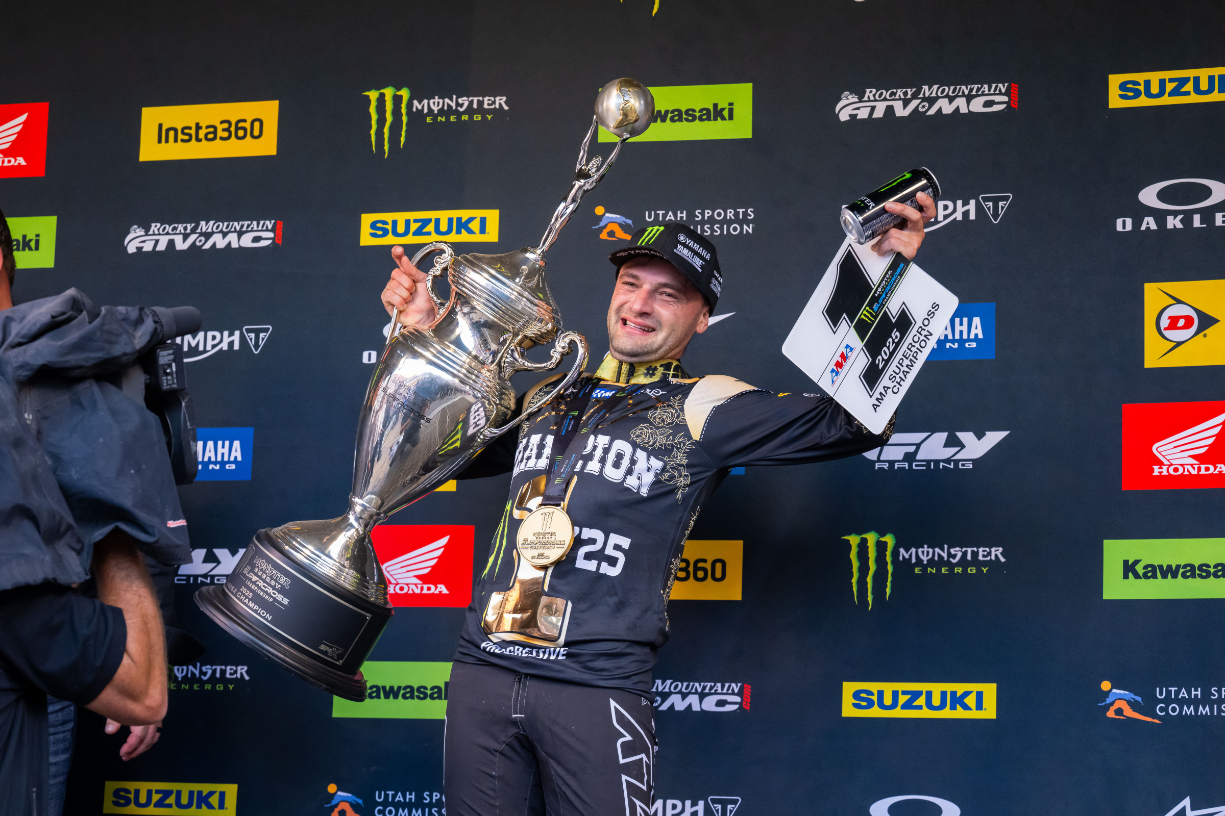 That trophy looks heavy.