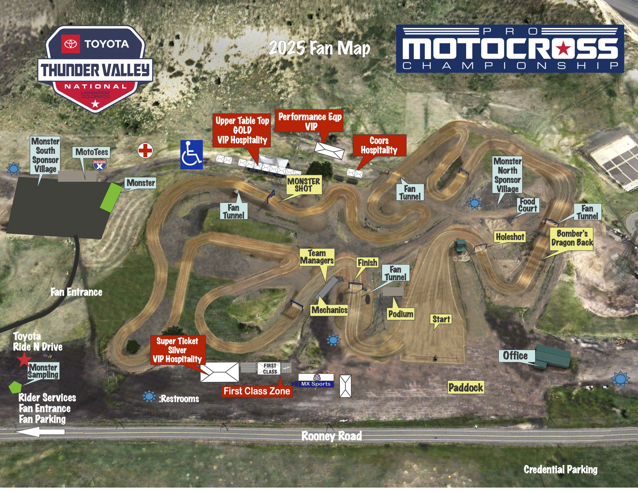 2025 Thunder Valley National fan map.