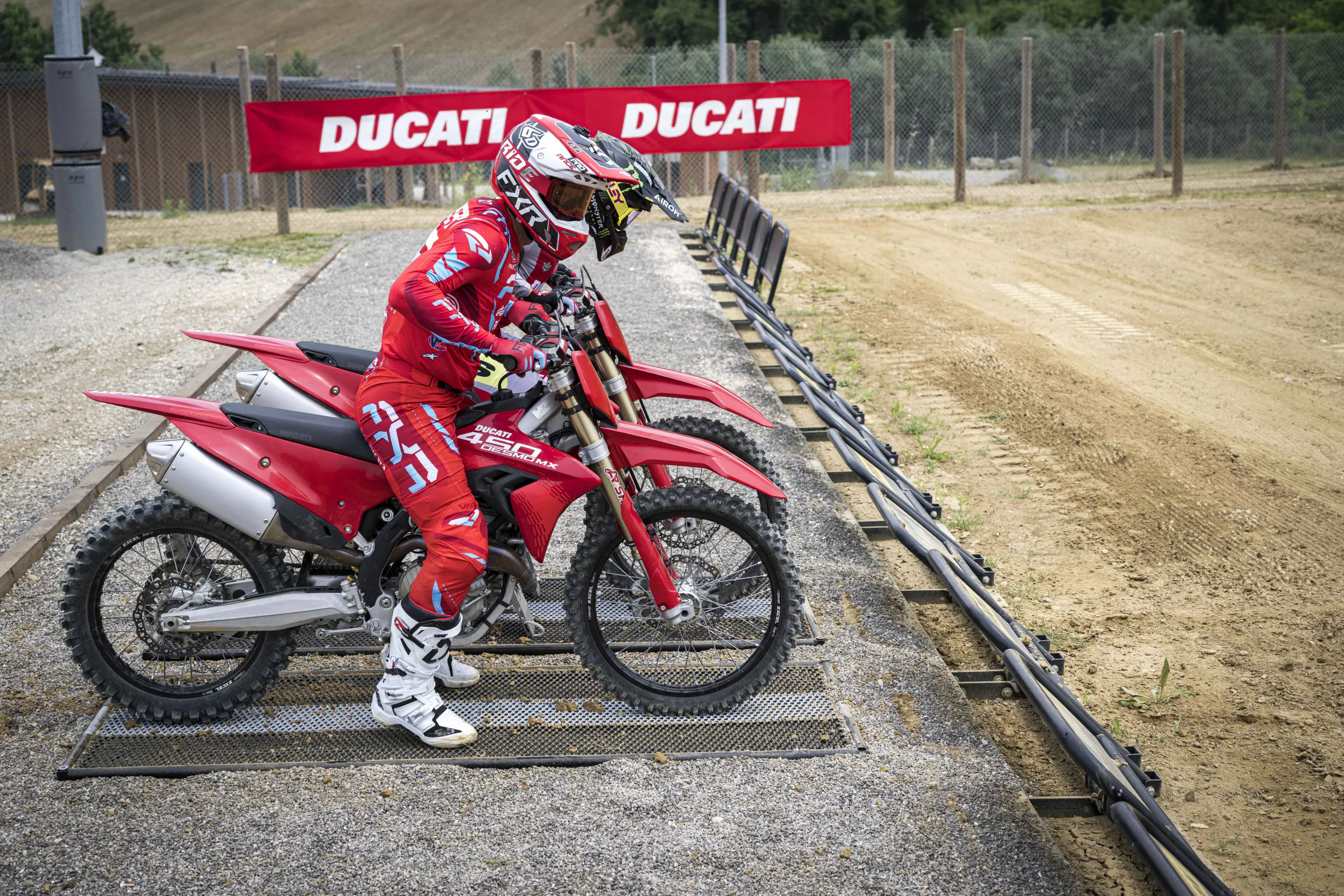 Keefer on the Ducati Desmo450 MX.