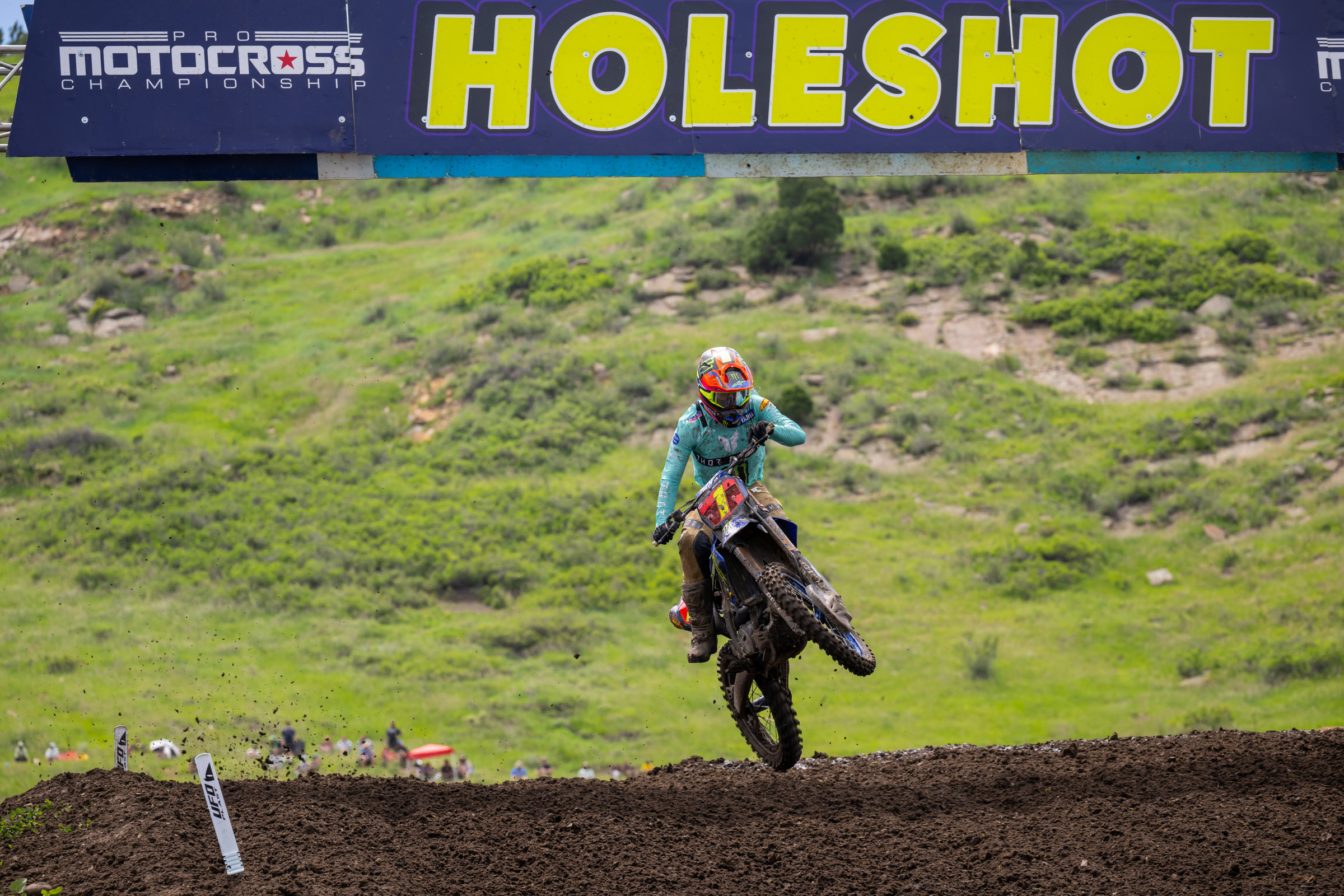 Deegan's bike barely made it to the finish in the first moto, then he crashed in moto two trying to chase down Hymas.