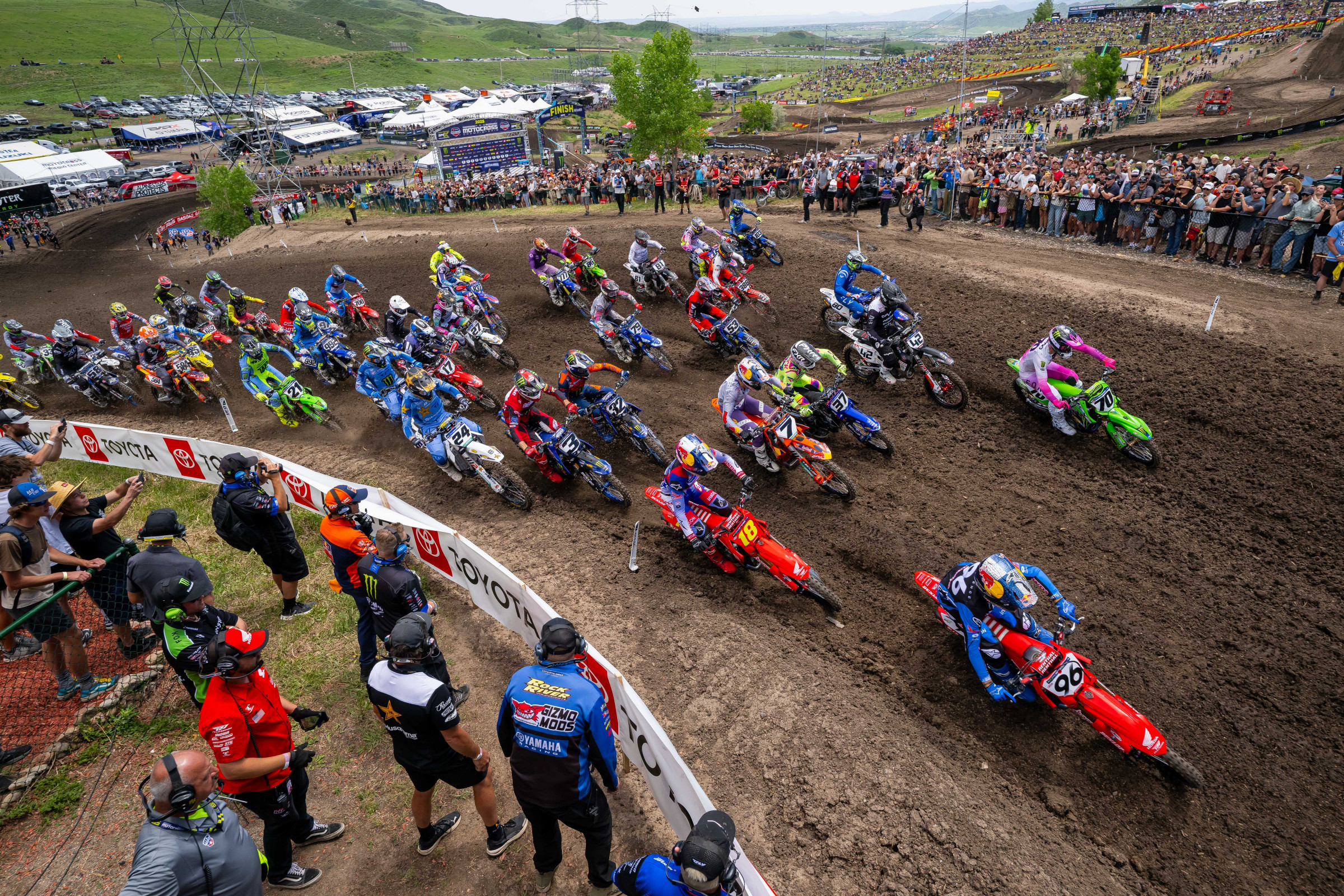 The first moto start of the 450s at Thunder Valley.