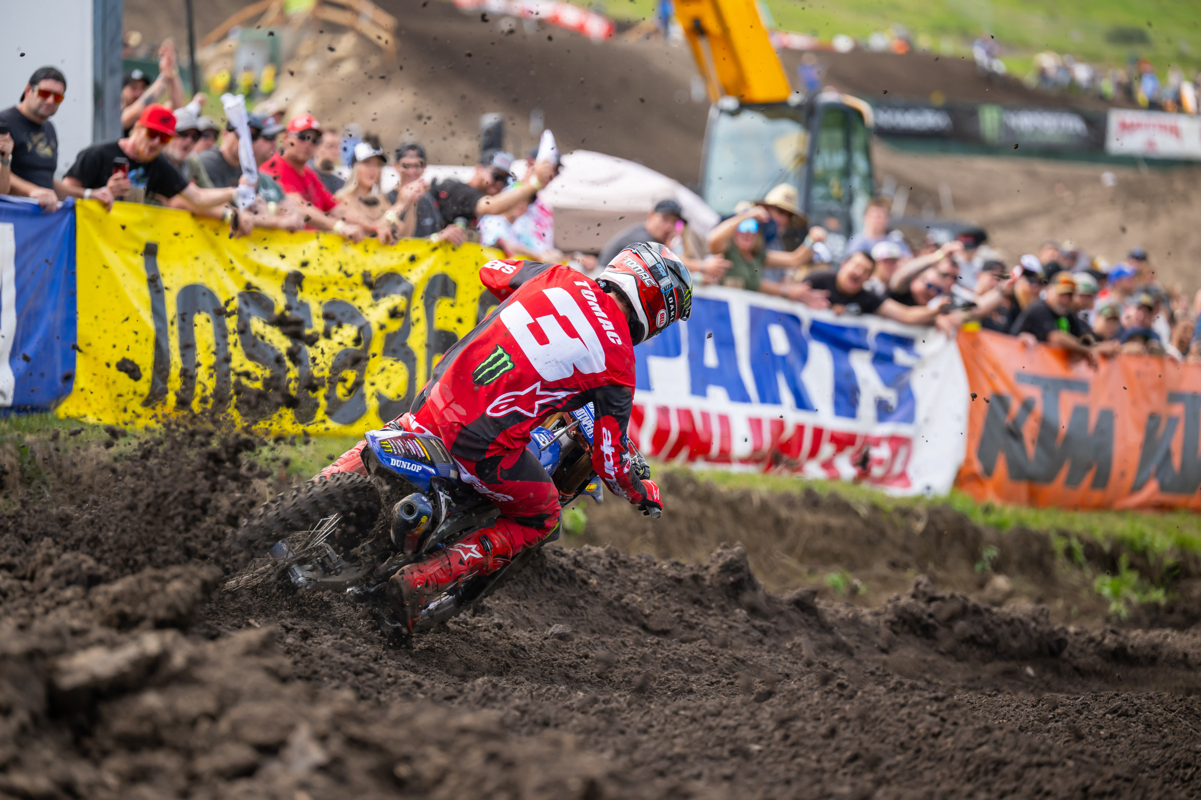 Tomac kept the Colorado fans cheering as he tried to make a move on Lawrence in the second moto.
