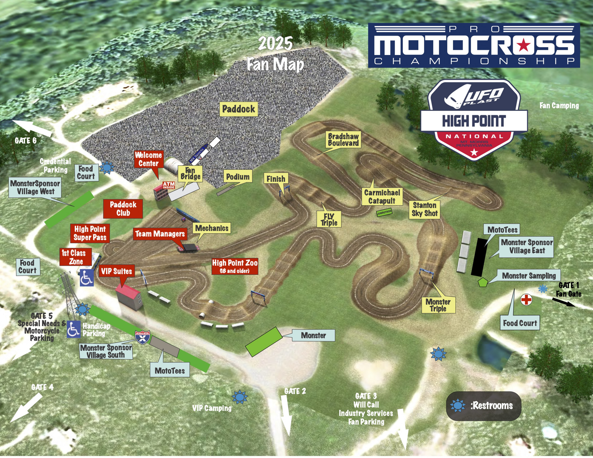 2025 High Point National fan map.