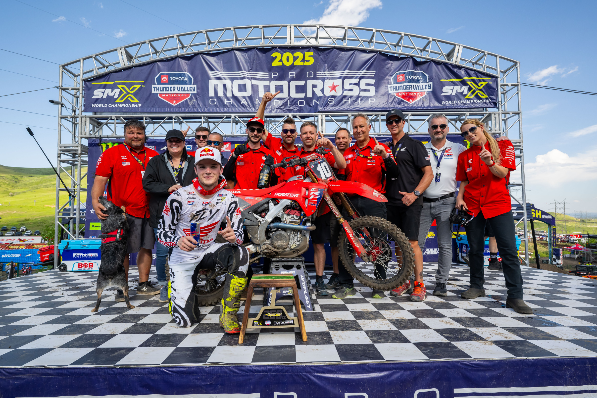 Chance Hymas and the Honda HRC Progressive crew.