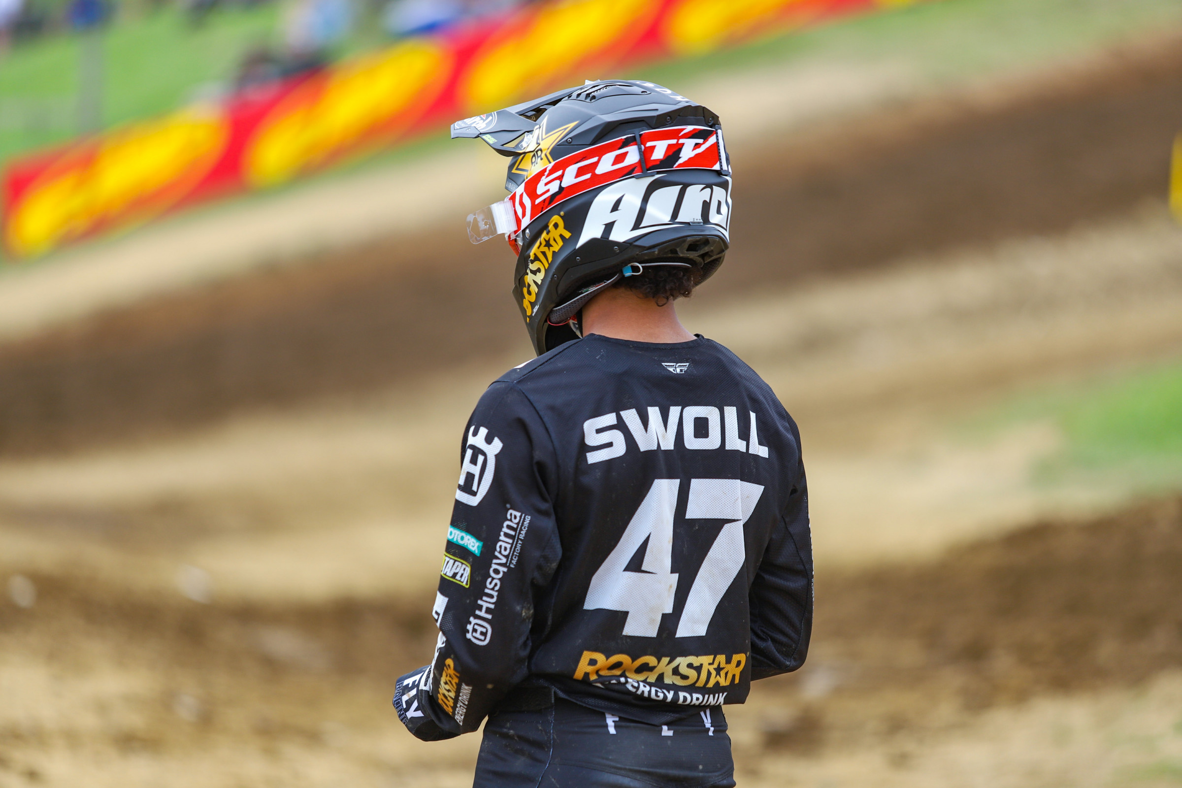 Then-Husqvarna rider Jalek Swoll at the 2021 High Point National, which was the day he won his maiden pro overall race.