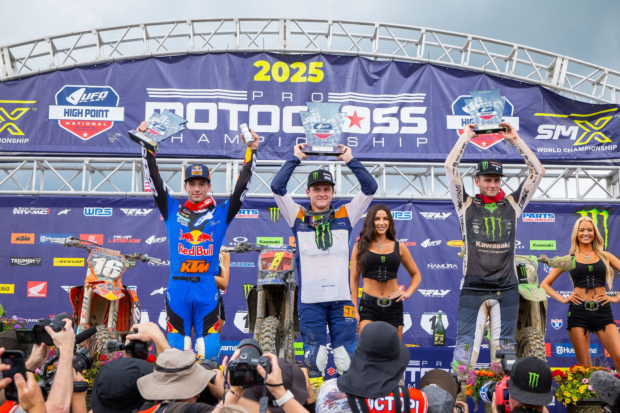 The 250 Class overall podium.