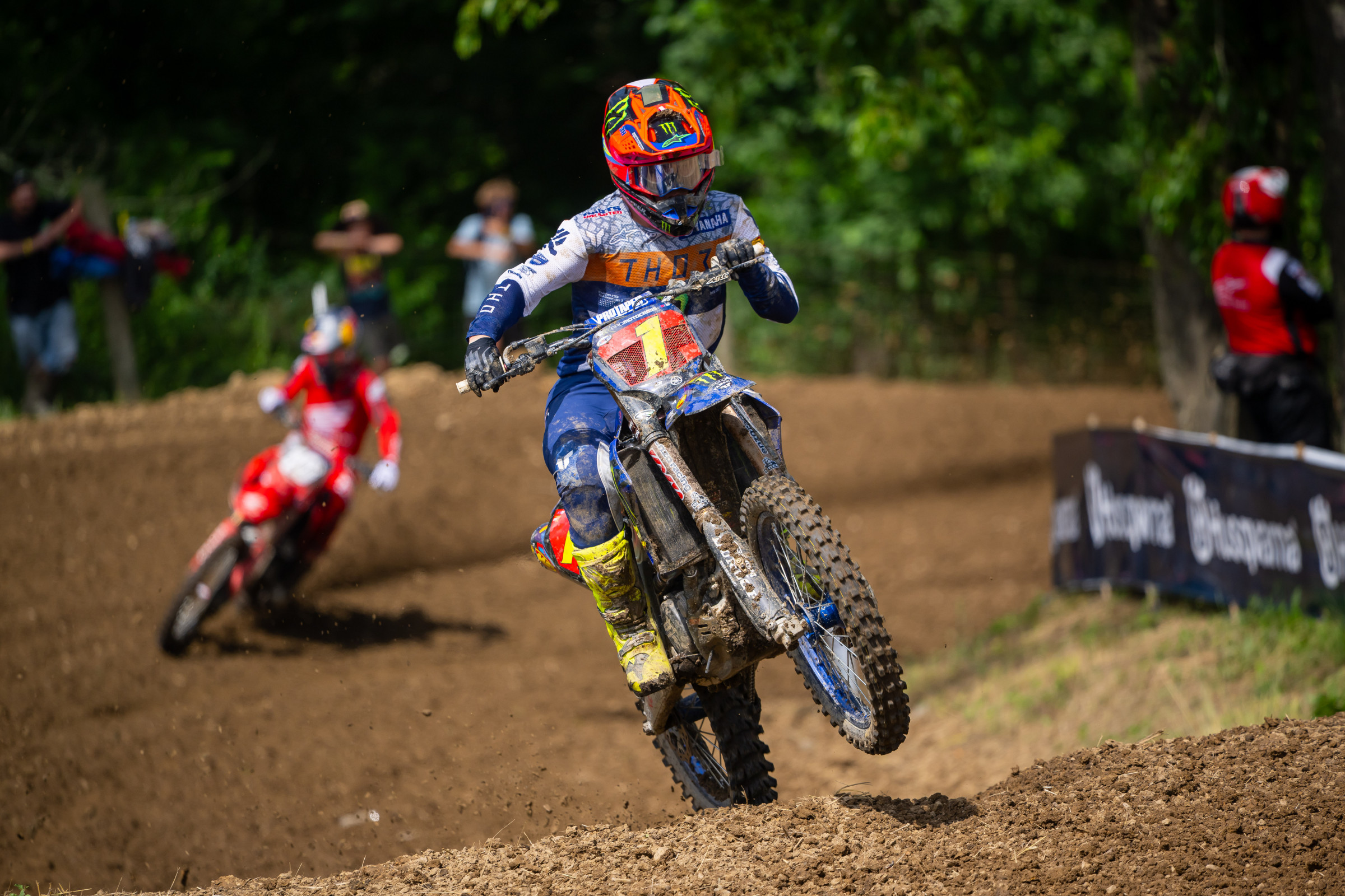 Chance Hymas started behind Haiden Deegan in the second moto, but unlike Thunder Valley, Chance didn't have anything for him.
