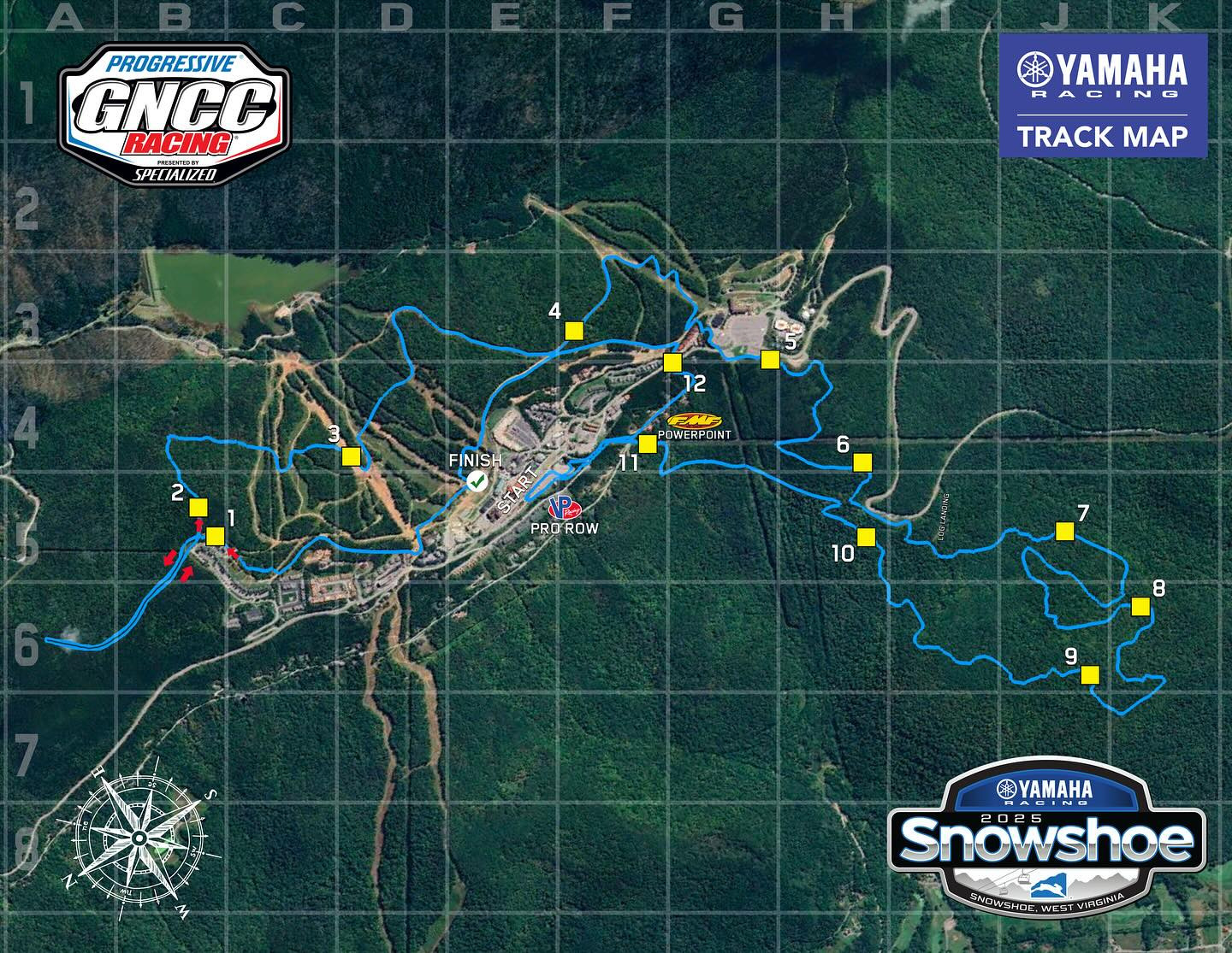 2025 Snowshoe GNCC map