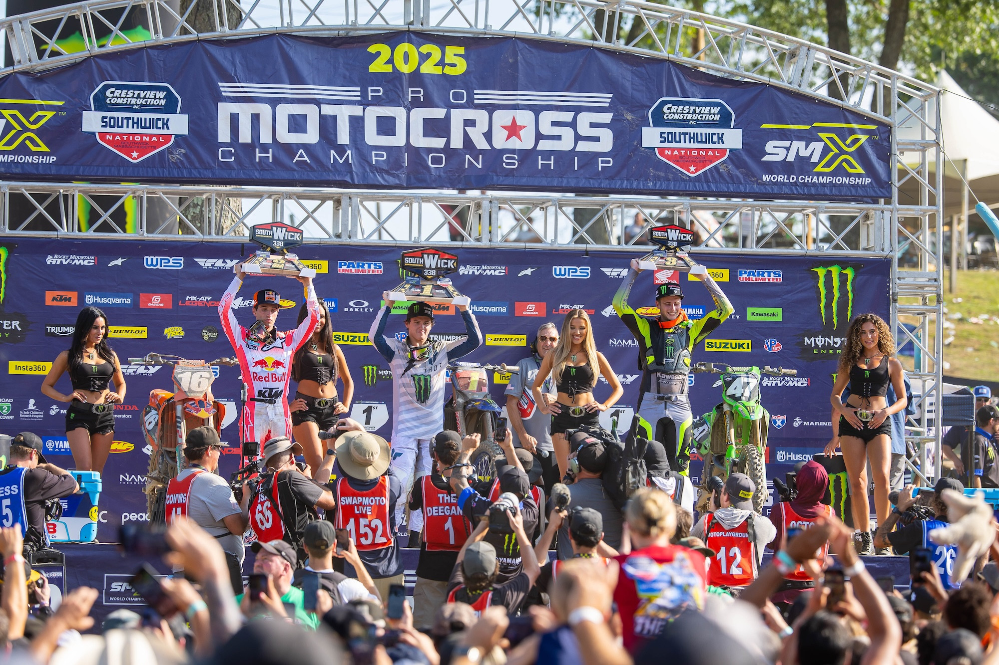 The 250 Class overall podium.