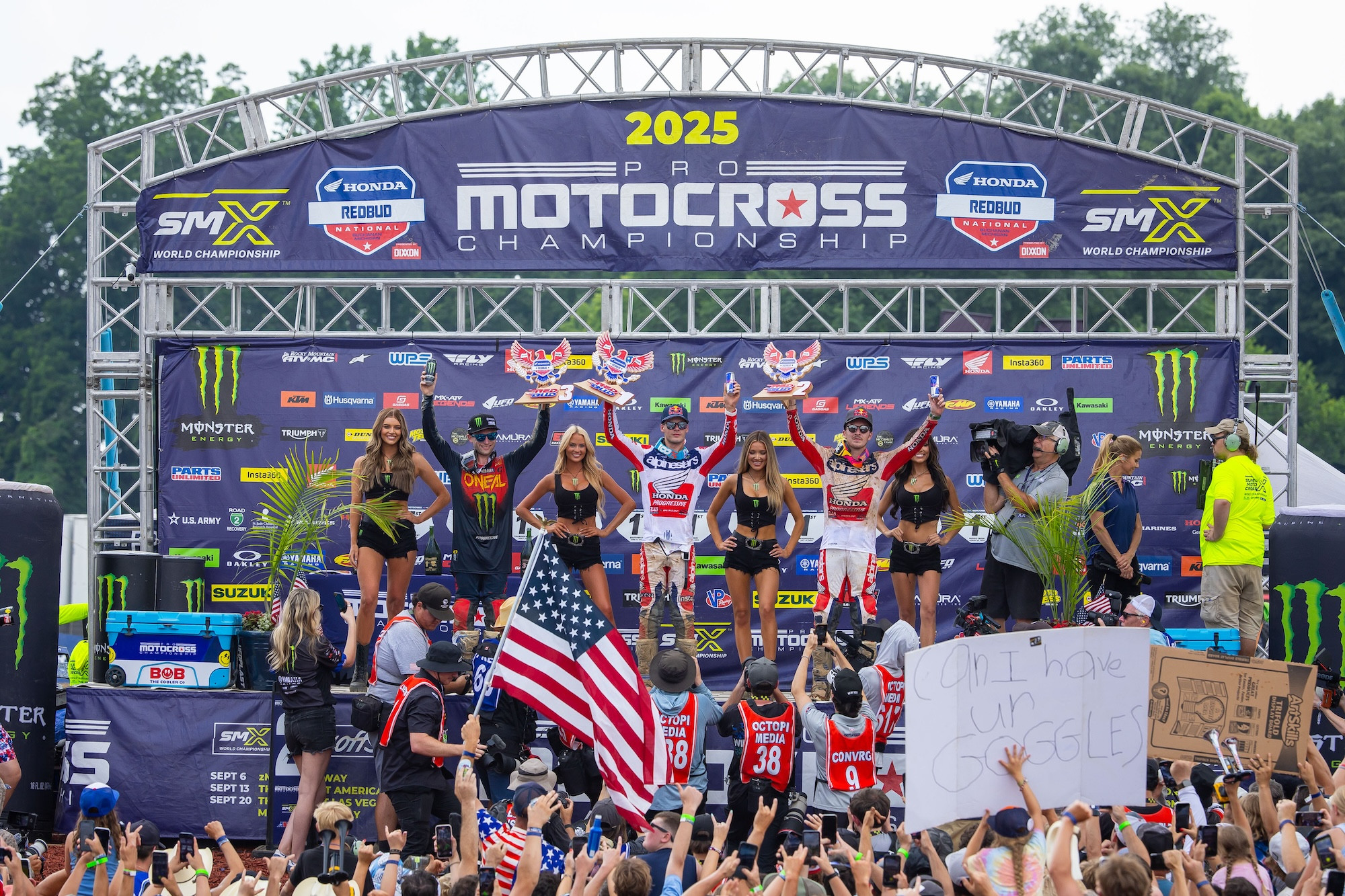 The 450 Class overall podium.