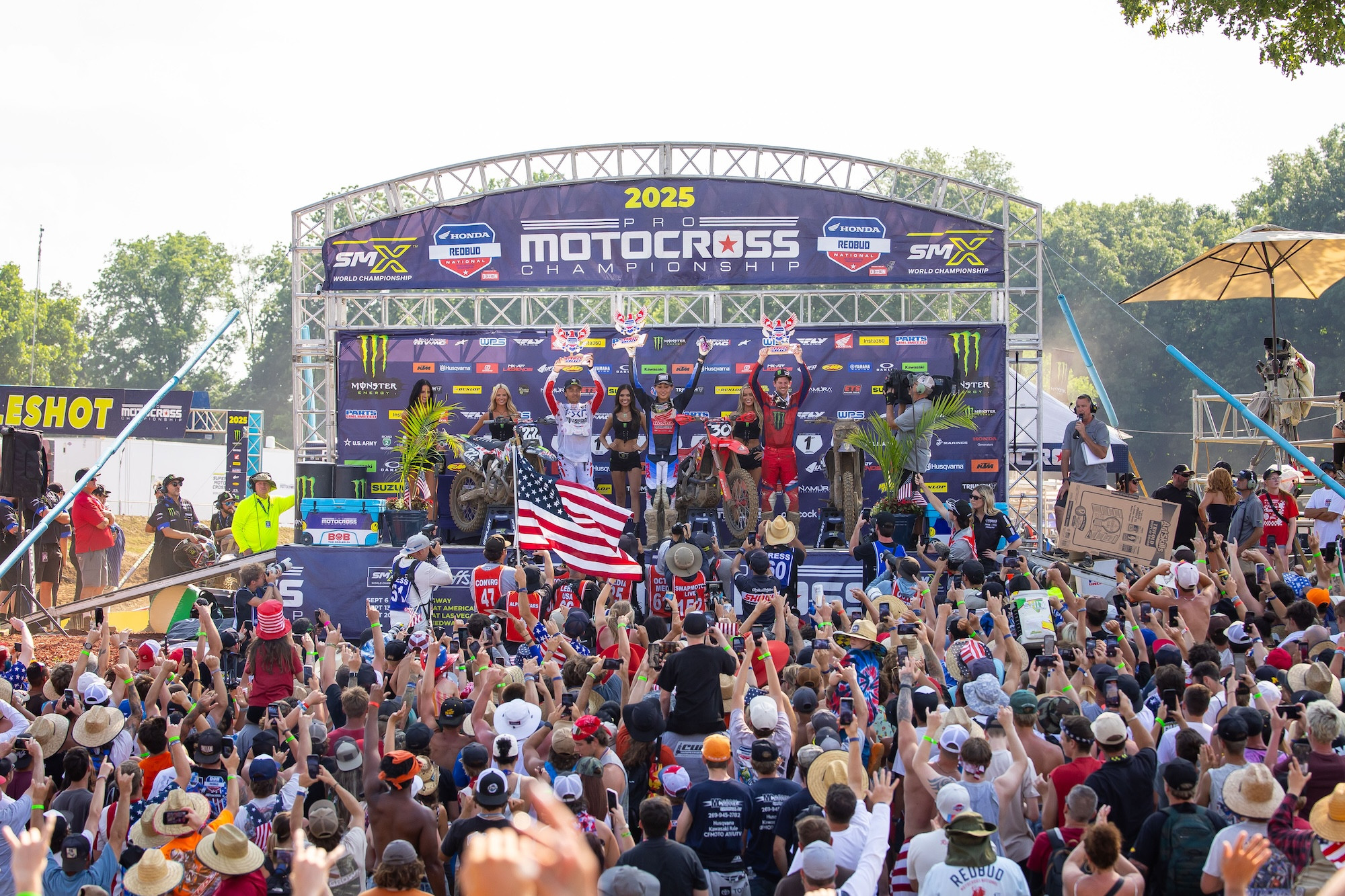 The 250 Class overall podium.