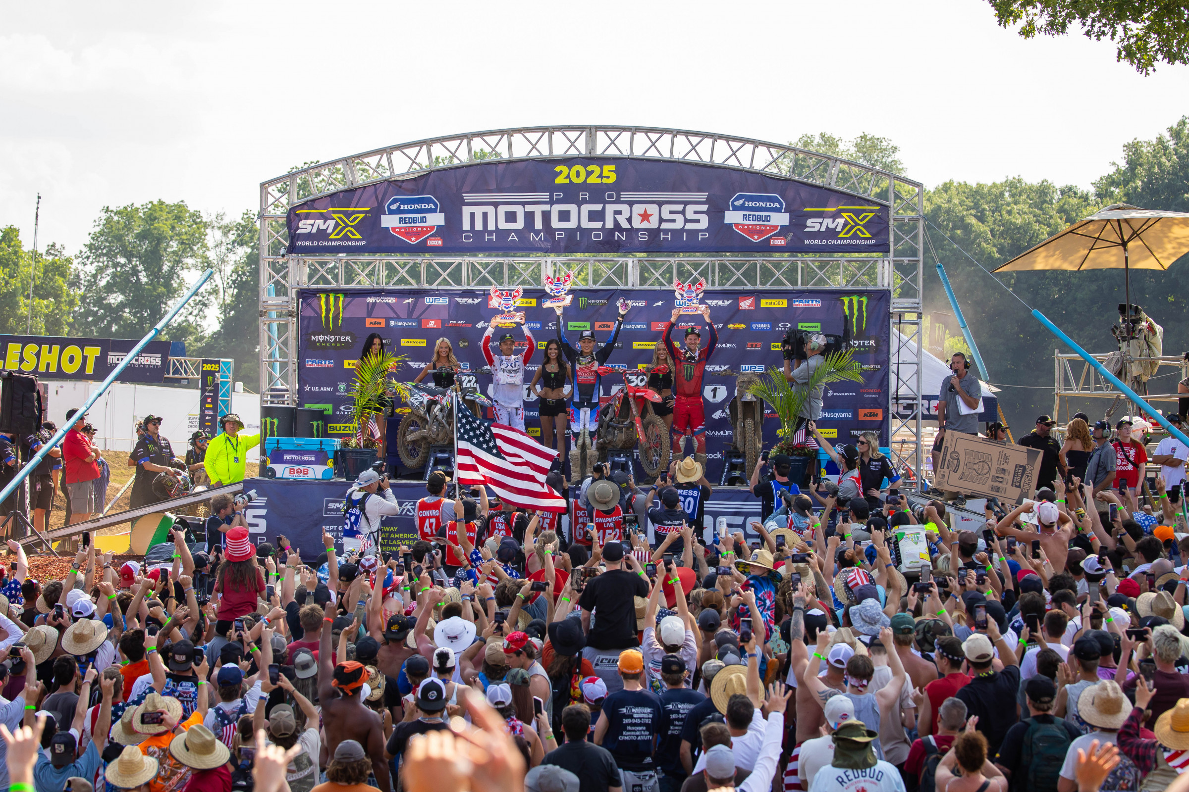 The RedBud Podium is nothing short of pandemonium.