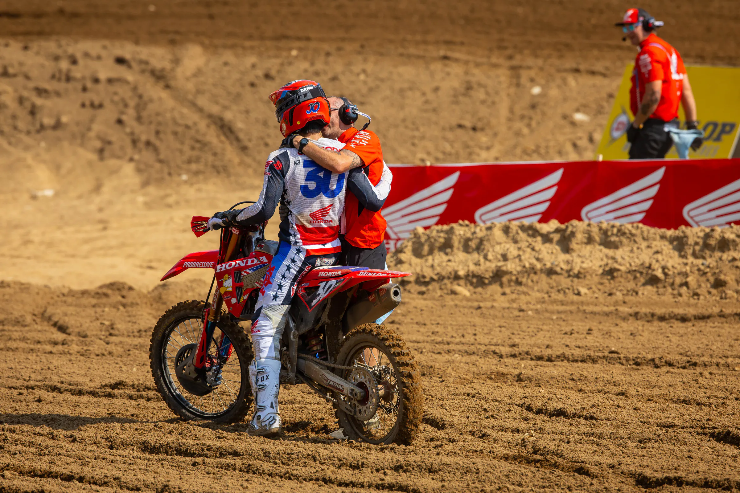 Shimoda with his mechanic Ben Griffith.