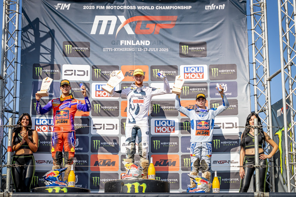 The MX2 Podium in Finland.