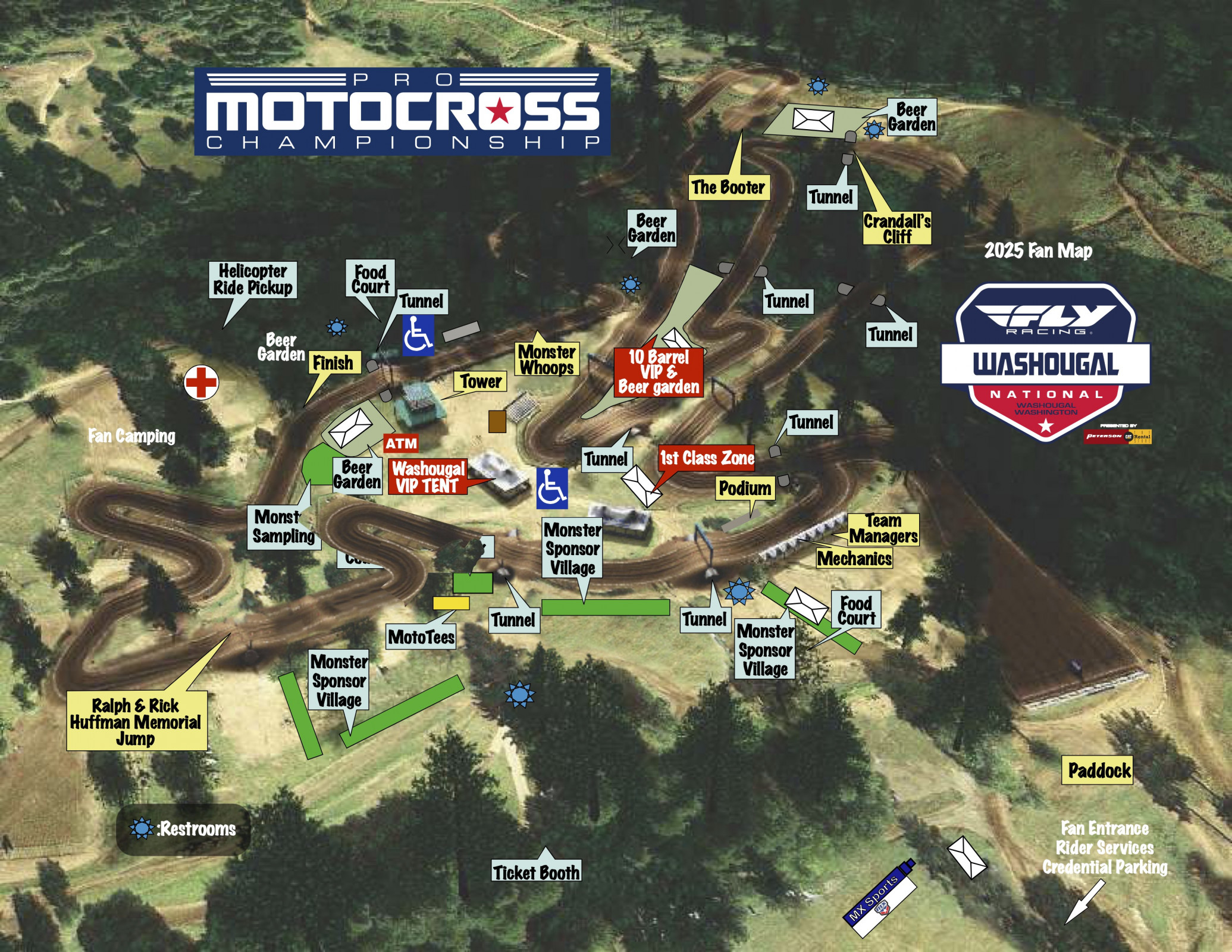 2025 Washougal National fan map.