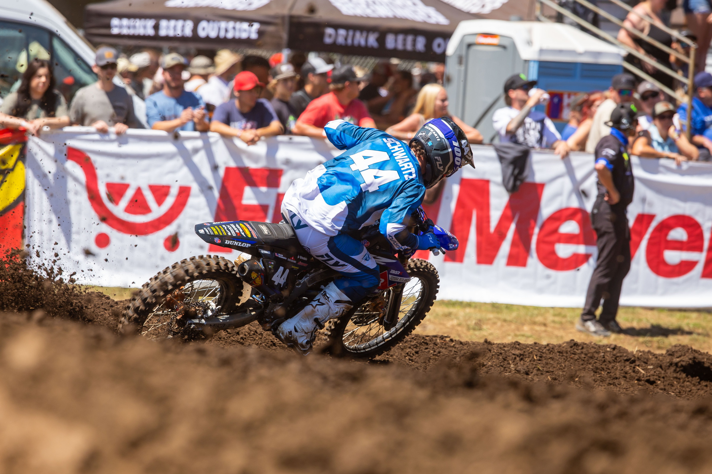 Dilan Schwartz blasting around Washougal MX Park.