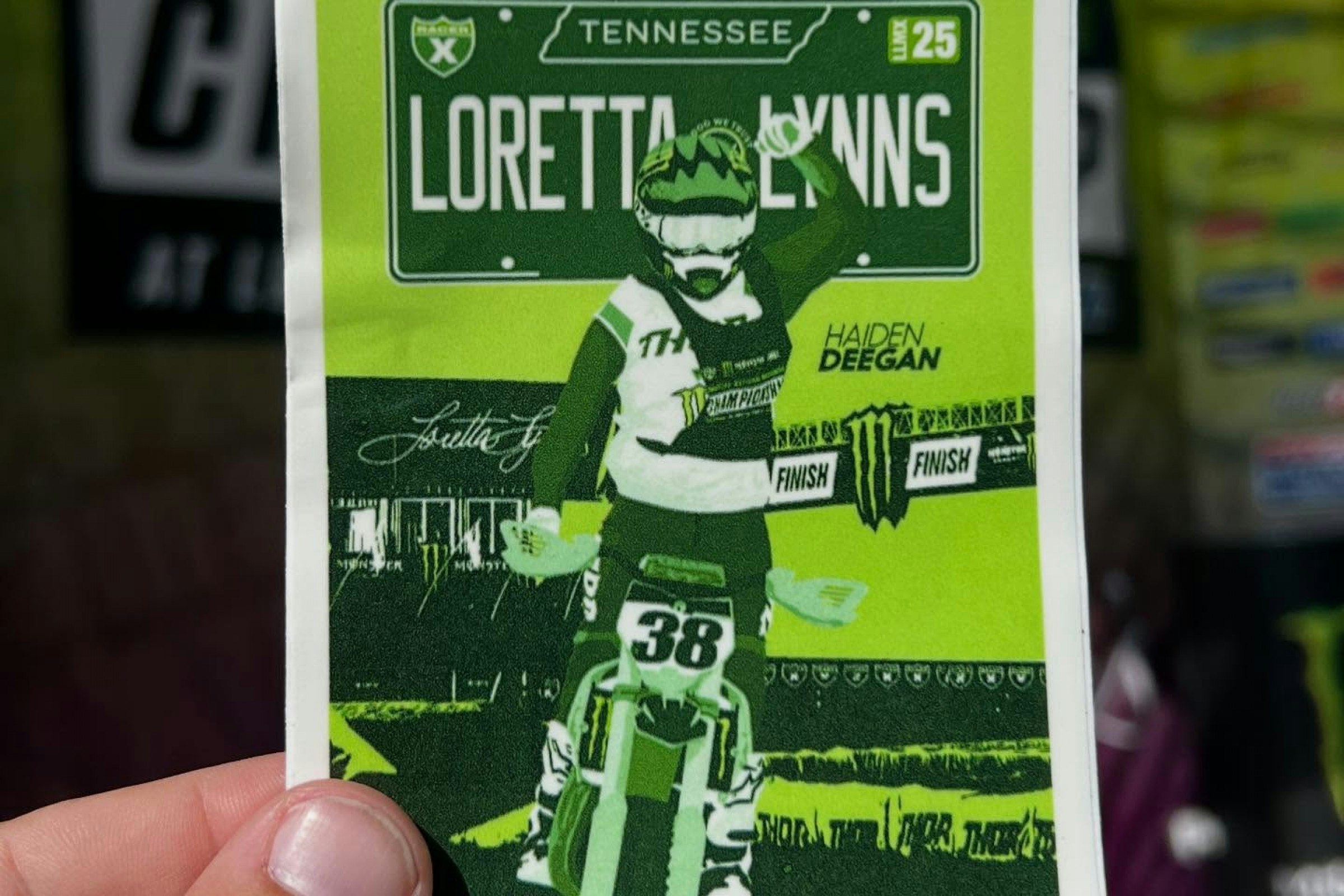 Loretta Lynn's Event Sticker Available at Racer X Trailer This Week