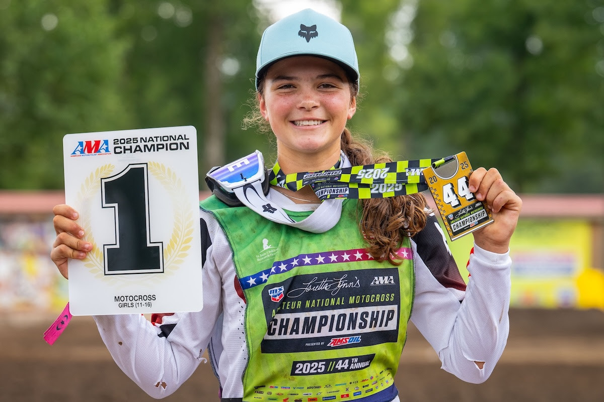 Hannah Jamison is the 2025 AMA National Champion in the Girls (11-16) class.