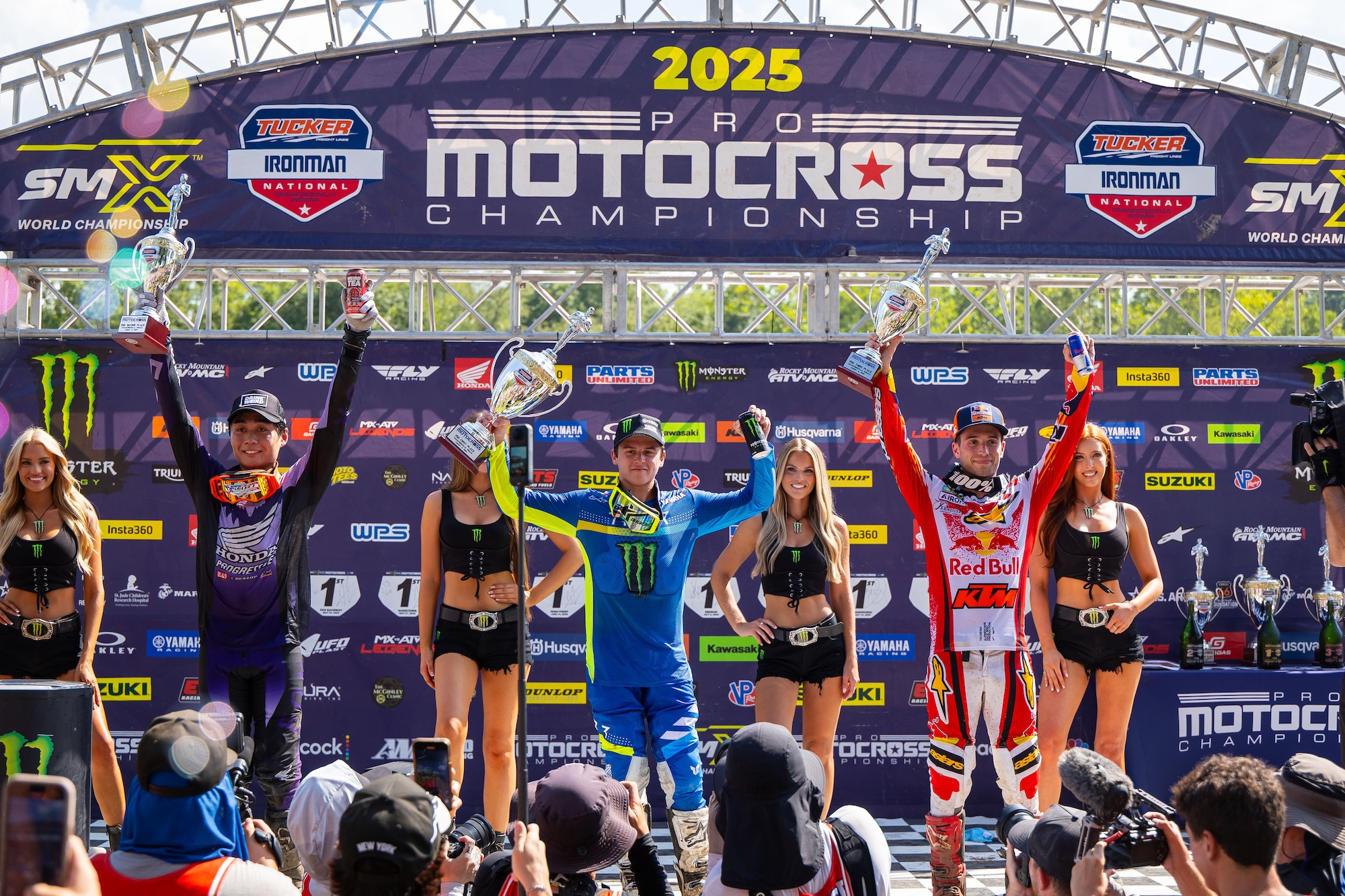 The 250 Class overall podium.