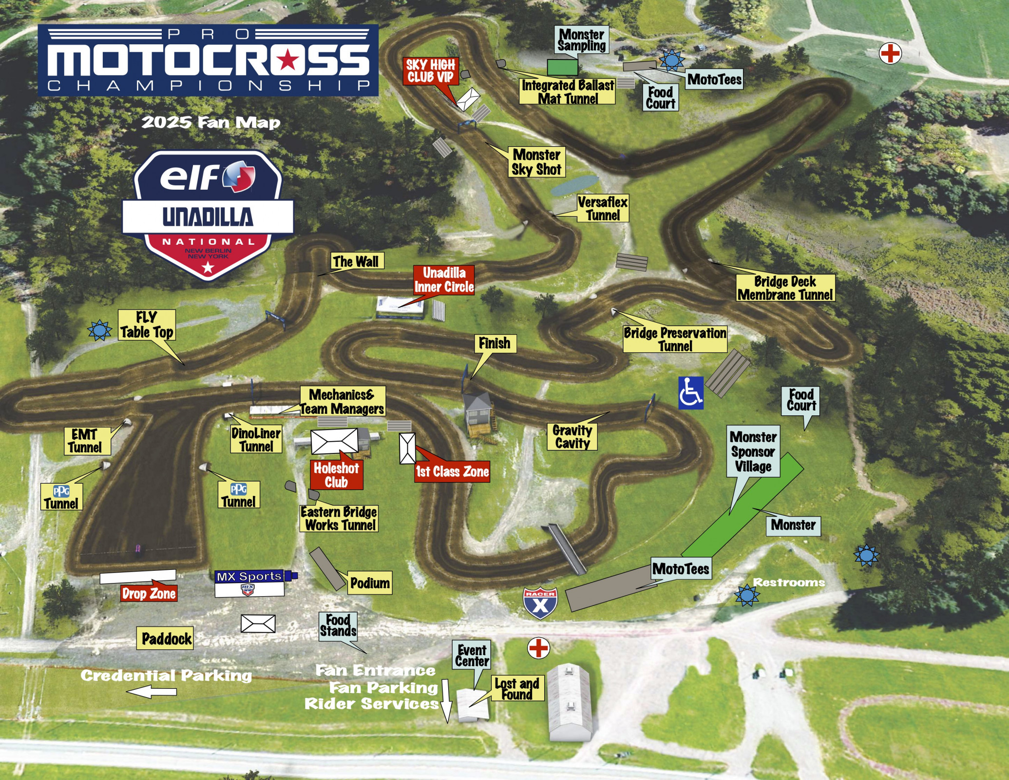 2025 Unadilla National fan map.