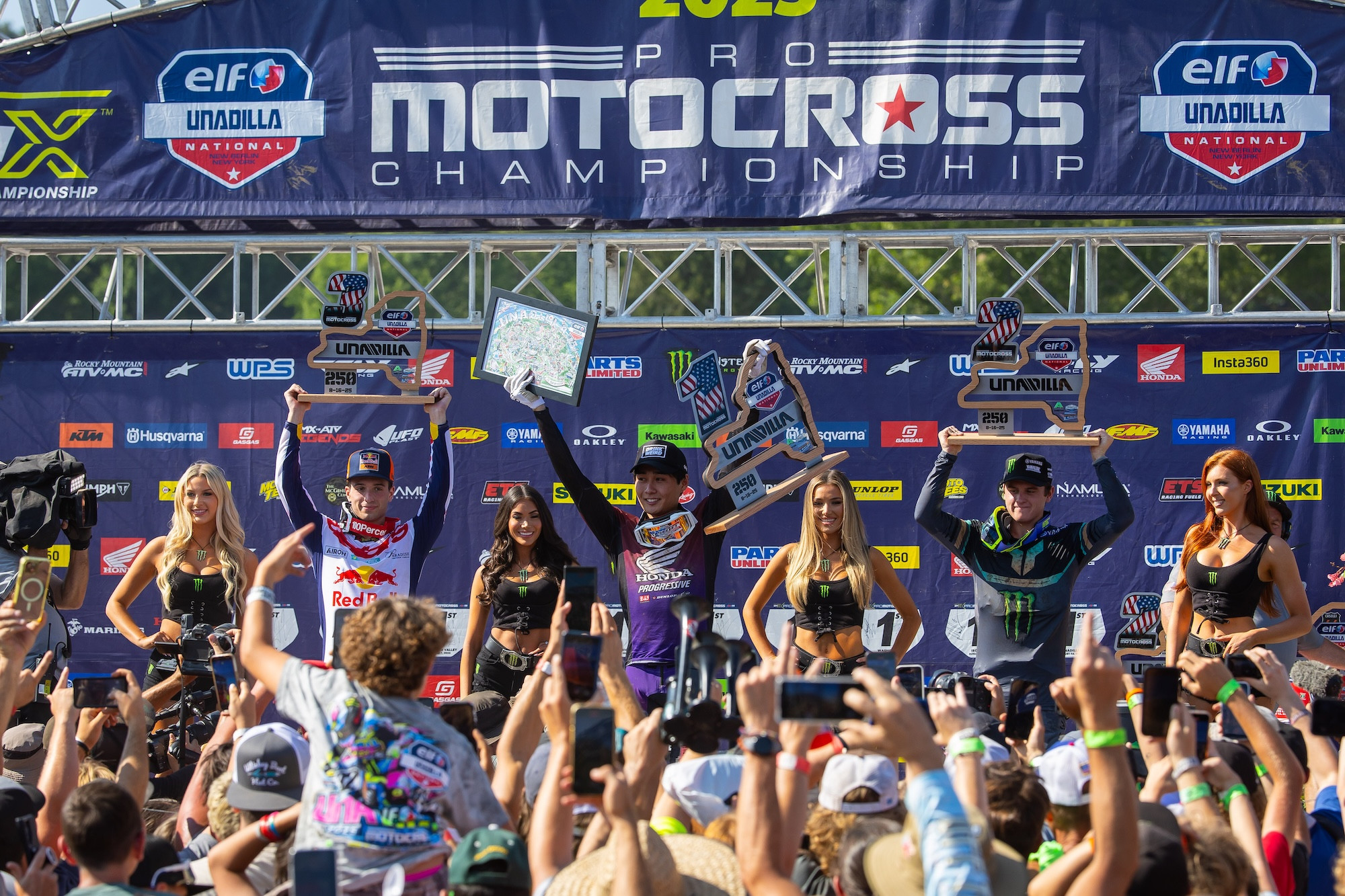 The 250 Class overall podium.