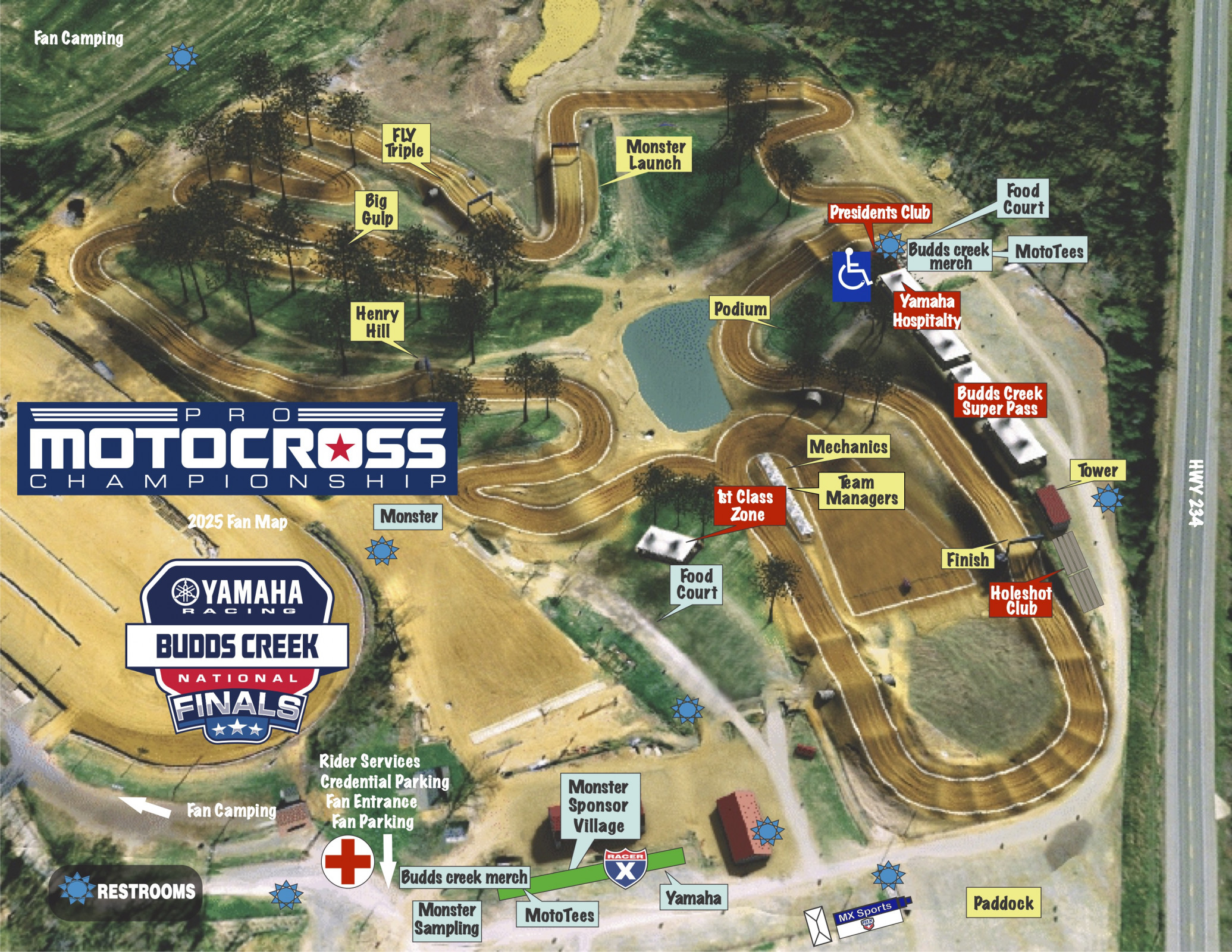 2025 Budds Creek National fan map.
