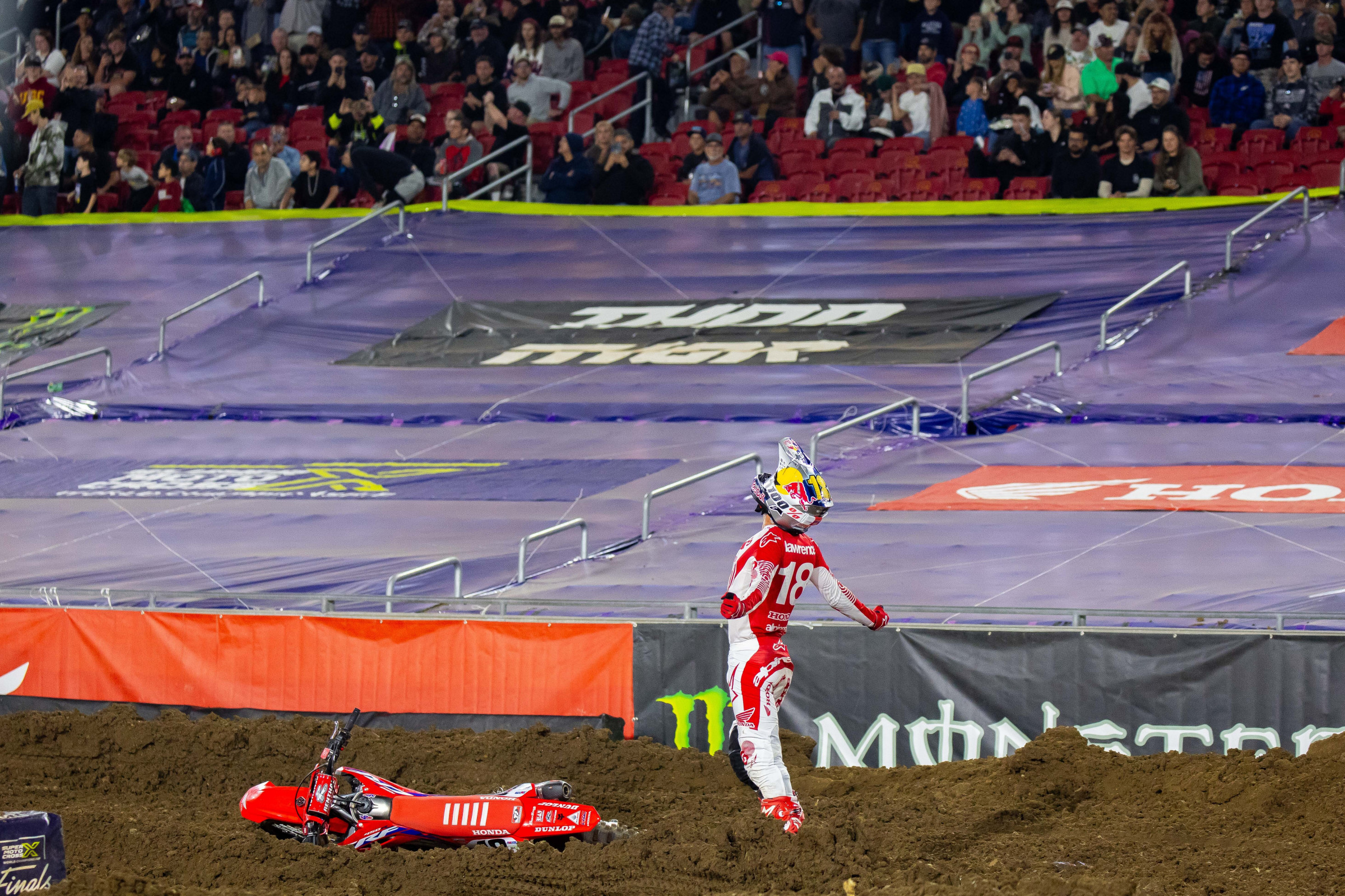 Jett Lawrence at the 2023 SMX Finals in California.