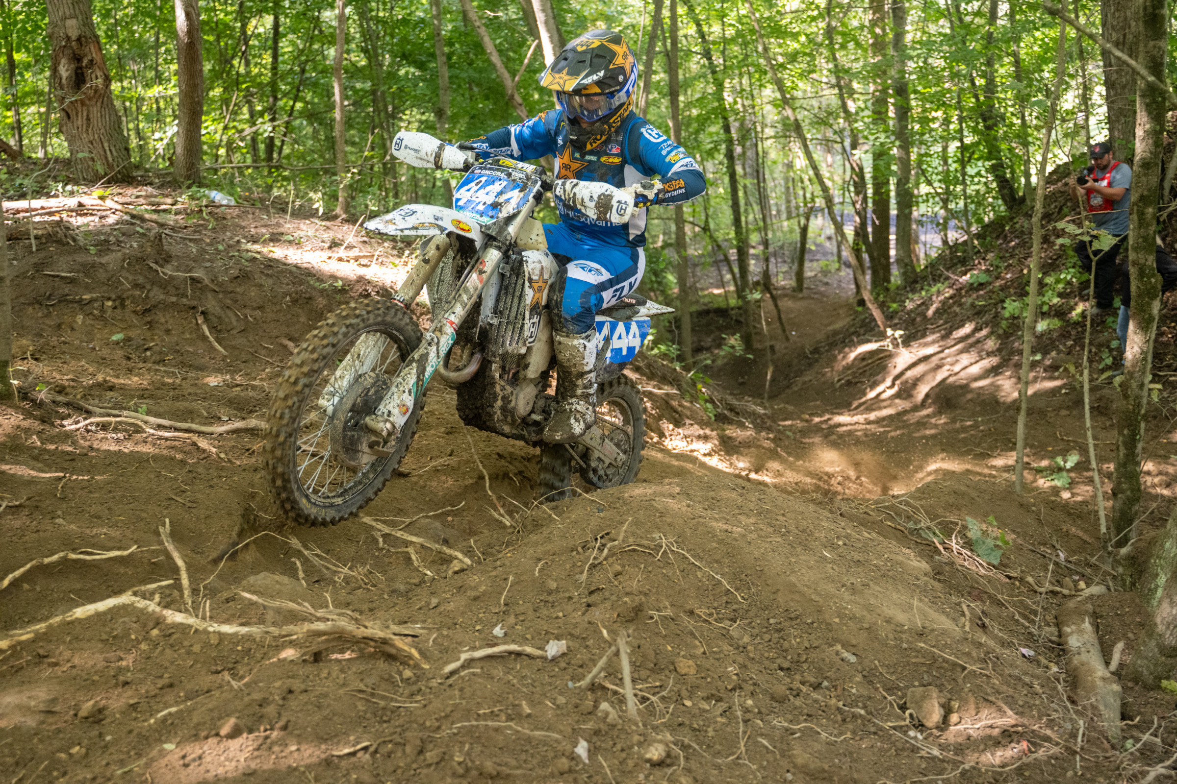 Korie Steede (Rockstar Energy Factory Husqvarna Racing) powered through to earn the WXC win in West Virginia.