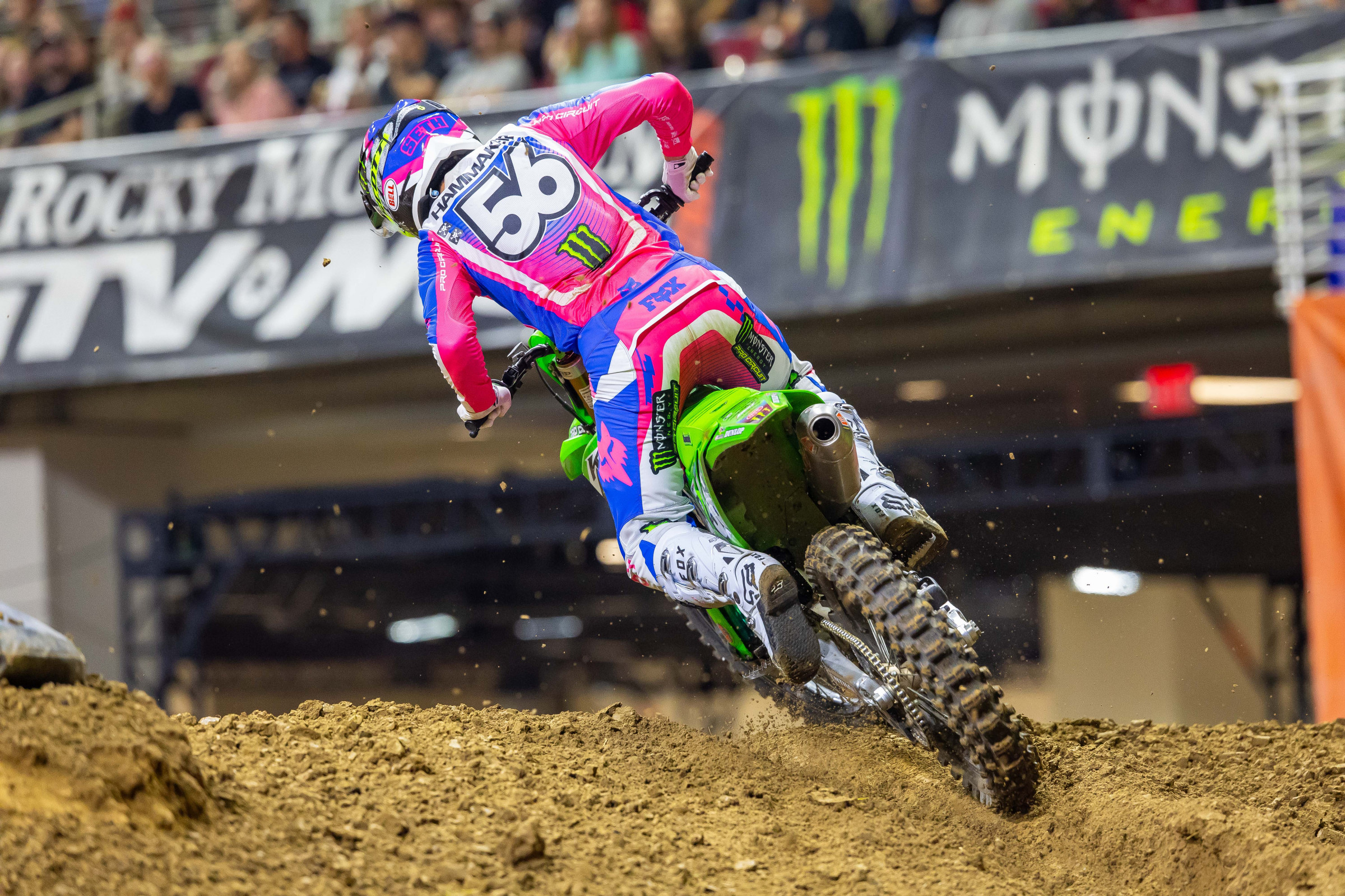 Hammaker scored two podiums in two SMX playoff races, and he's third in points heading to Las Vegas, 14 down. The five-point penalty last weekend for a red cross violation could loom large for him.