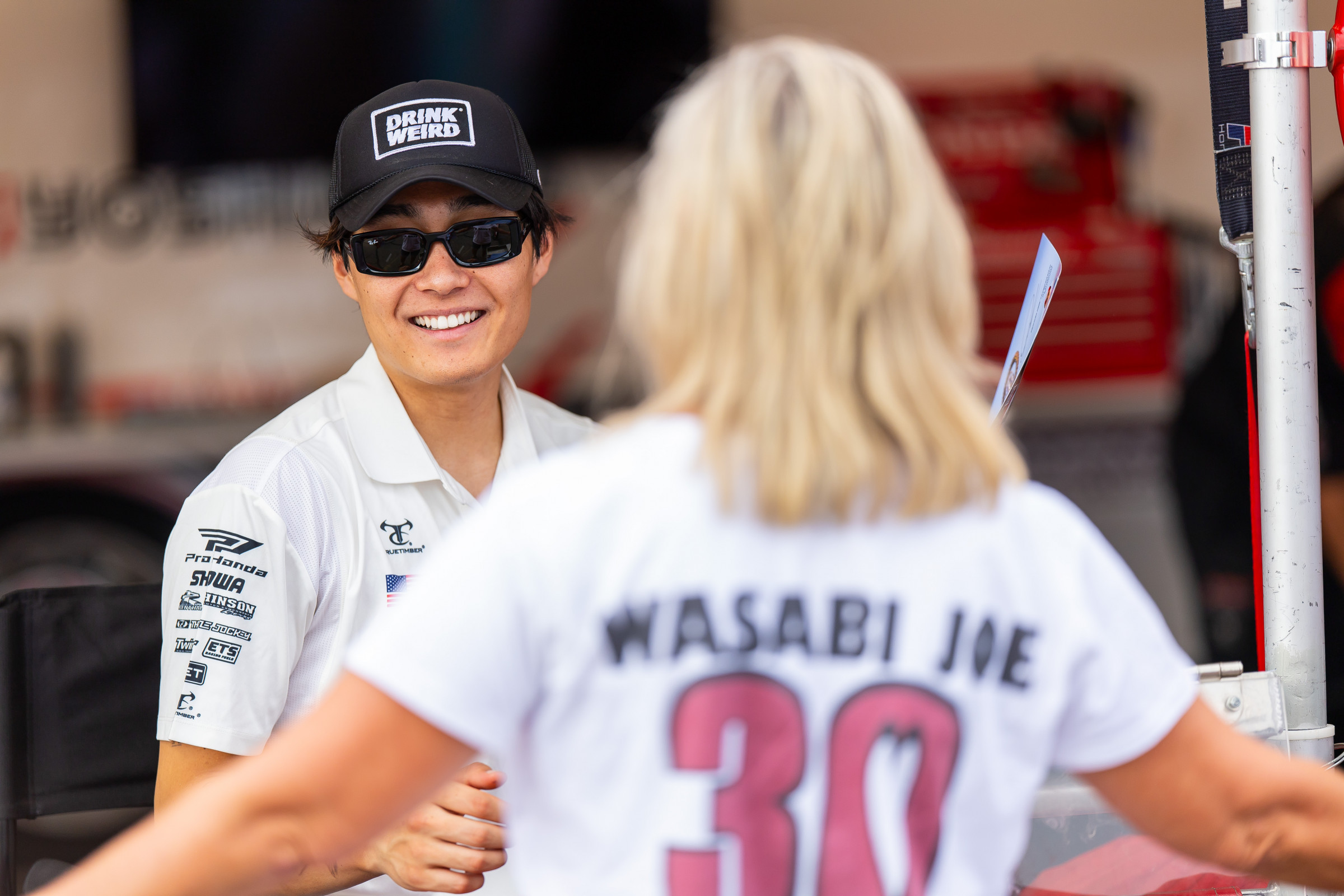 No question who this fan is cheering for!