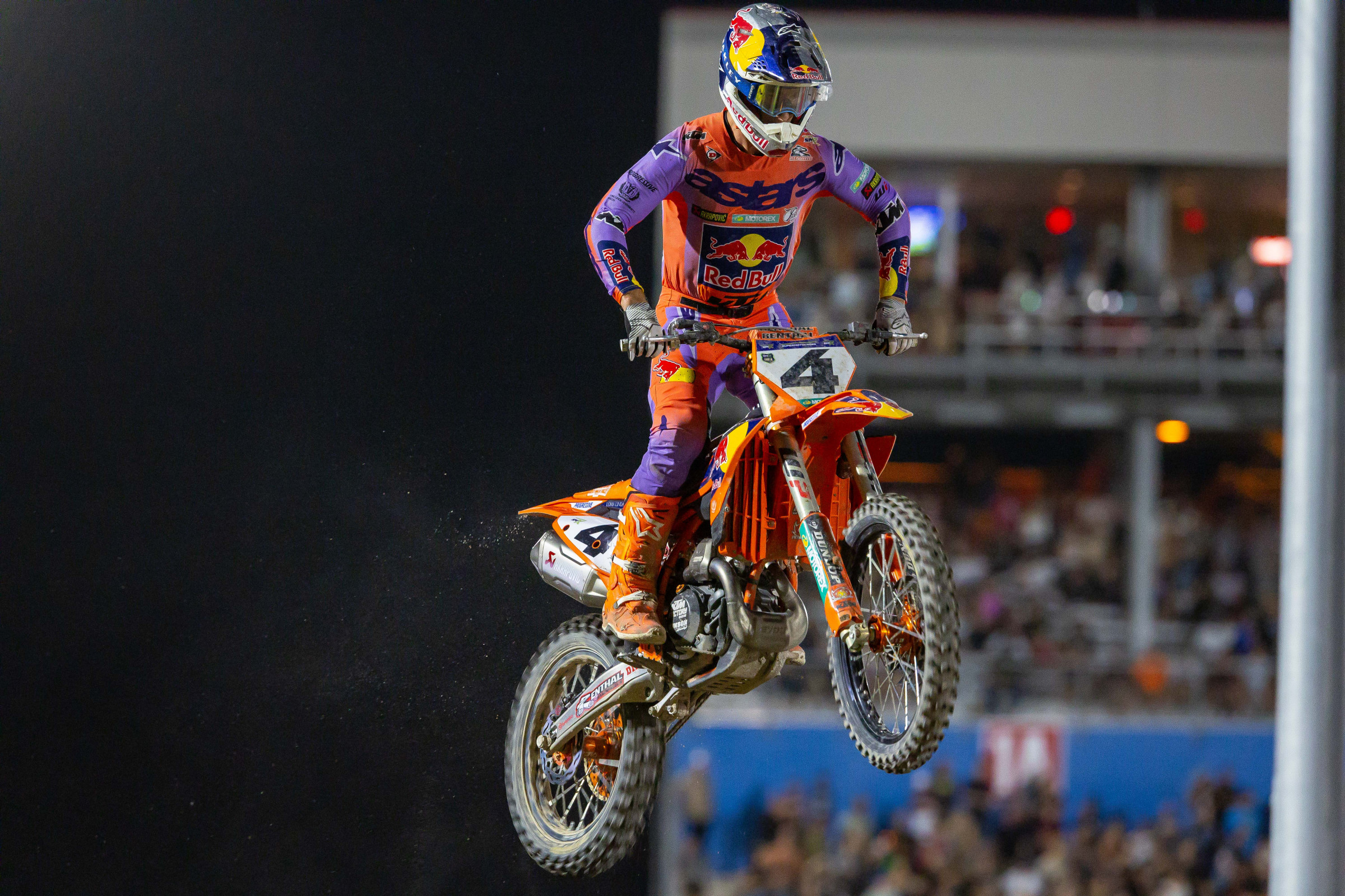 Sexton was ripping in the second moto before a big crash took him out of the race.