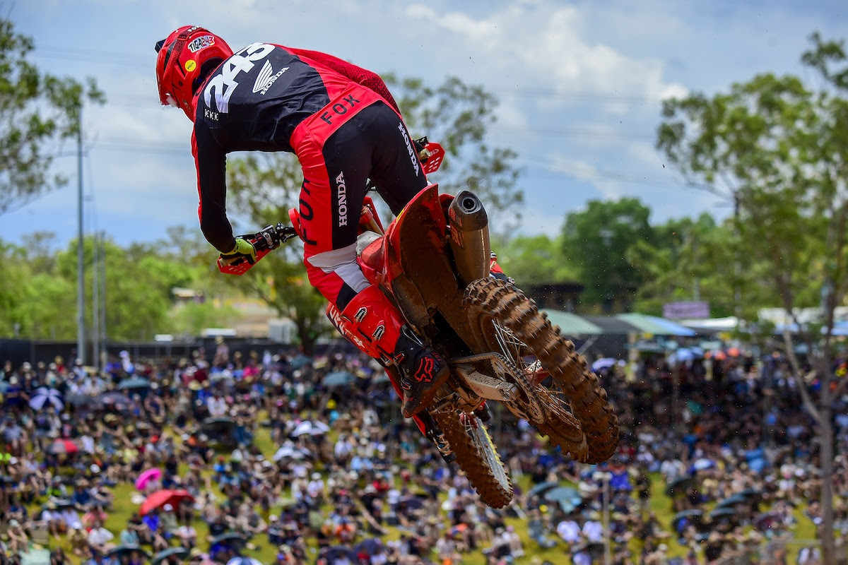 Tim Gajser took third overall in Australia. 