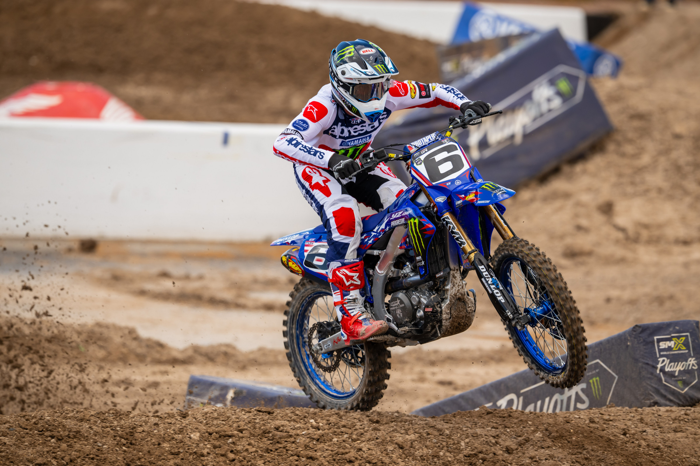 Eli Tomac rode Friday's press day in his MXoN colors, but don't get used to that number 6. Now that Chase Sexton is out, Tomac is switching to the MXGP class for Team USA, so he'll be carrying number four.